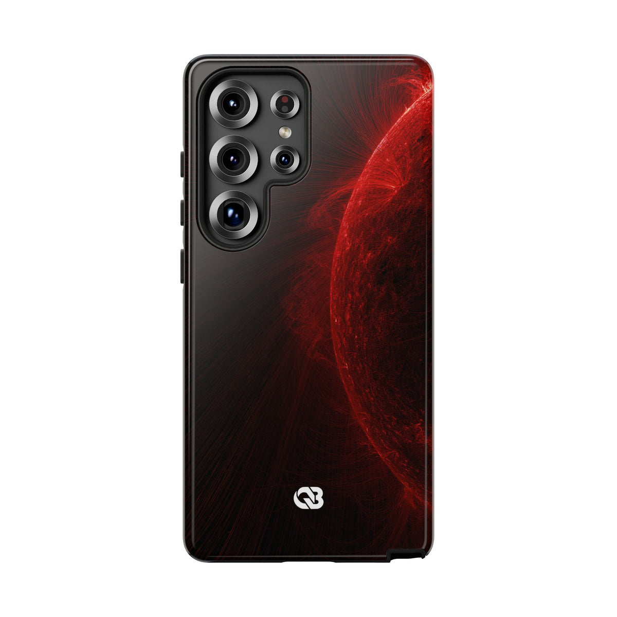 Red Tough Phone Case for Samsung - Solar Crimson Flare