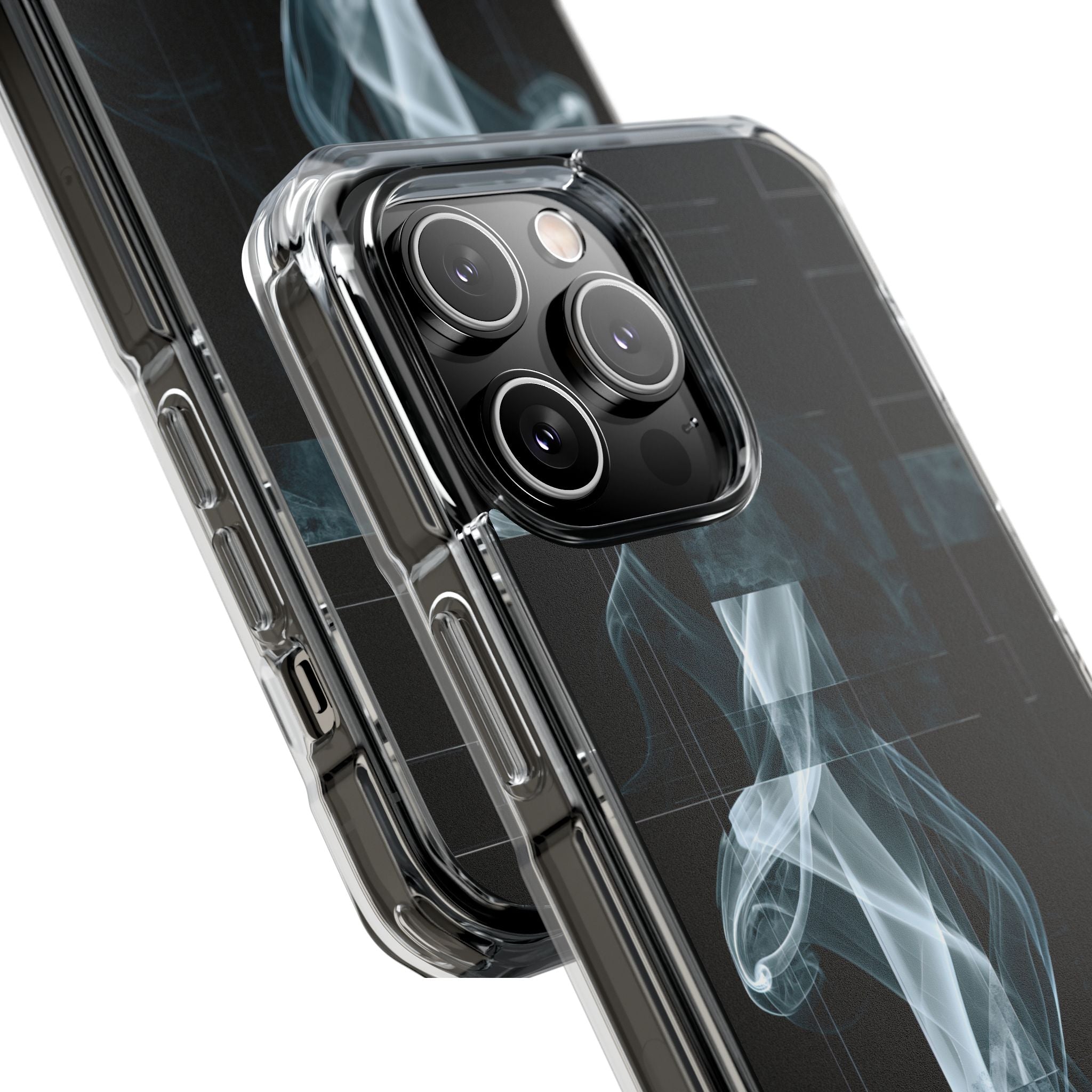 Black Impact MagSafe Phone Case for iPhone - Arctic Vapor Grid