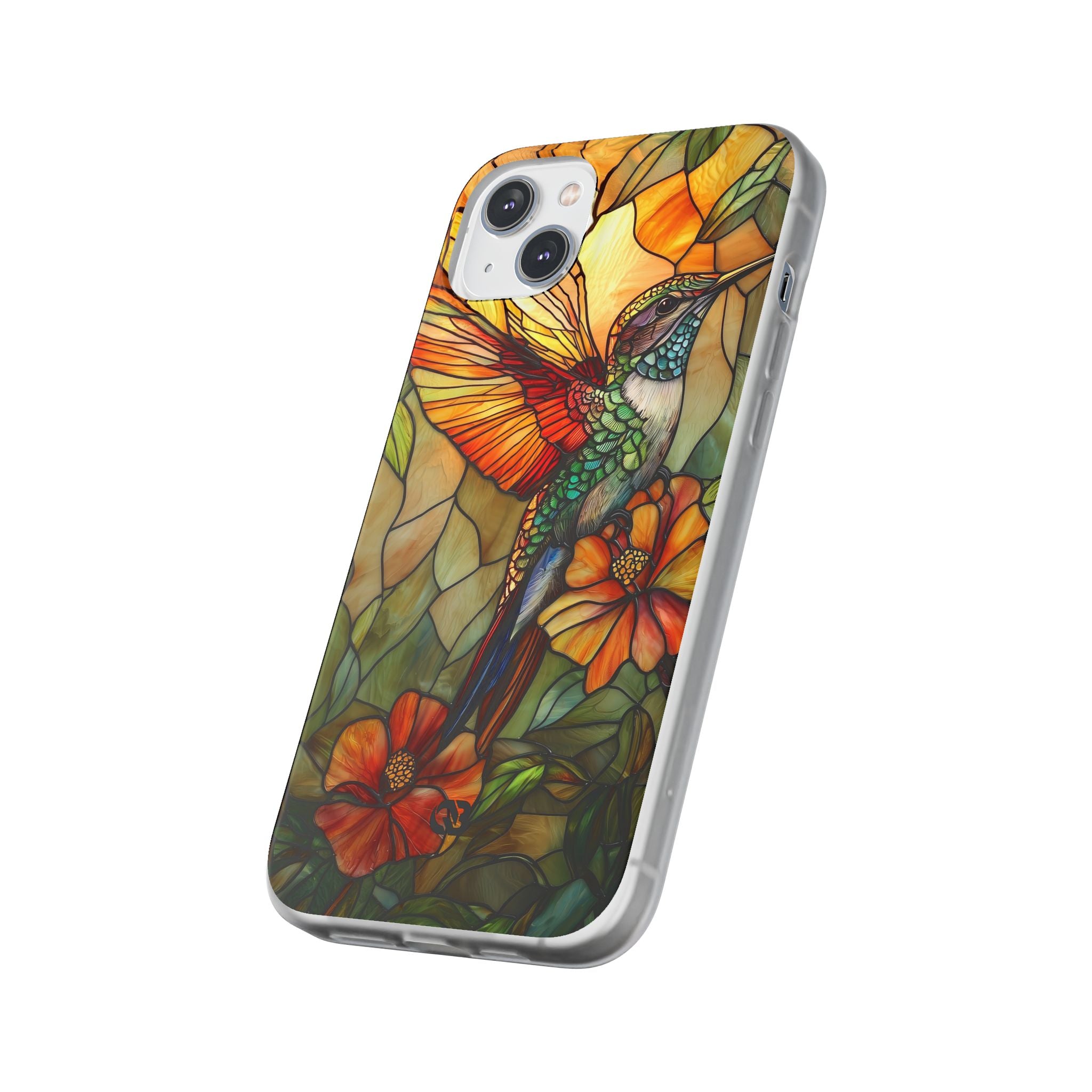 Amber Glass Hummingbird · Soft Phone Case for iPhone