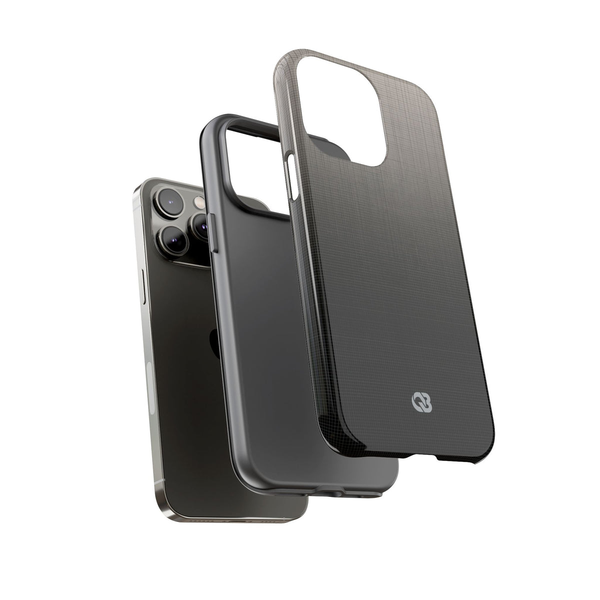 Grey Tough Phone Case for iPhone - Faded Sand Mesh