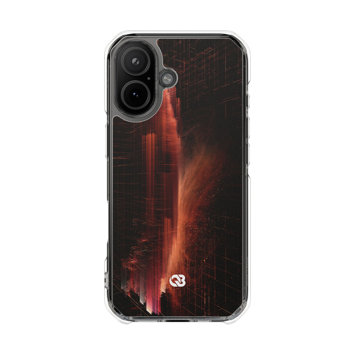 Luminous Monolith · Clear Impact Magnetic Phone Case for iPhone · Black