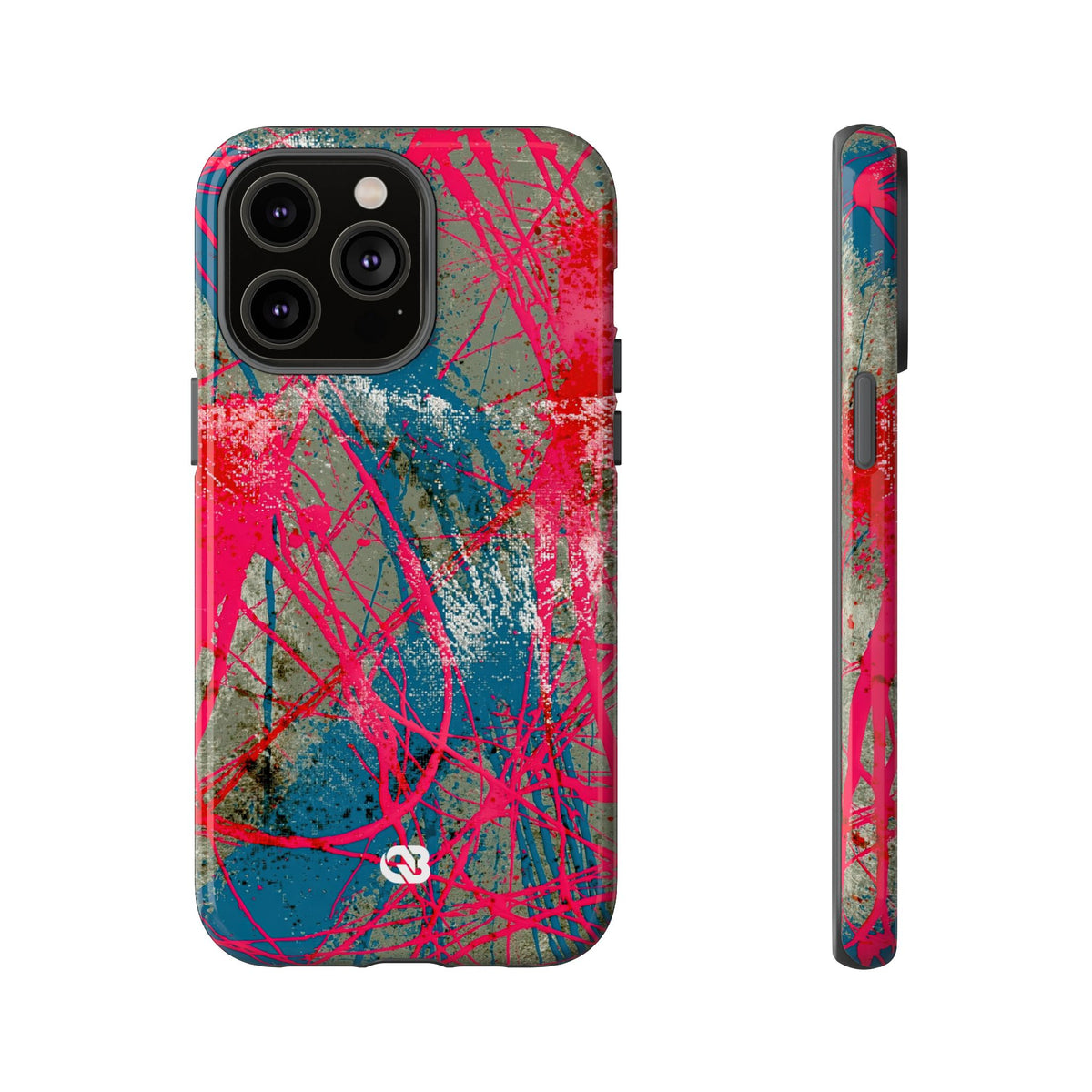 Neon Static Drip · Tough Phone Case for iPhone · Pink