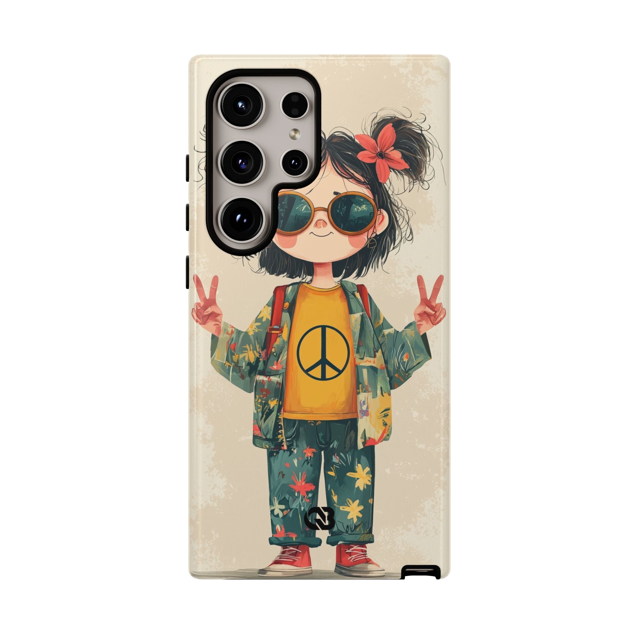 Retro Peace Girl · Tough Custodia per Samsung