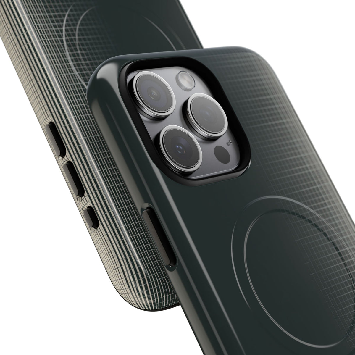 Grey Tough 2.0 Magsafe Phone Case for iPhone - Charcoal Tech Grid