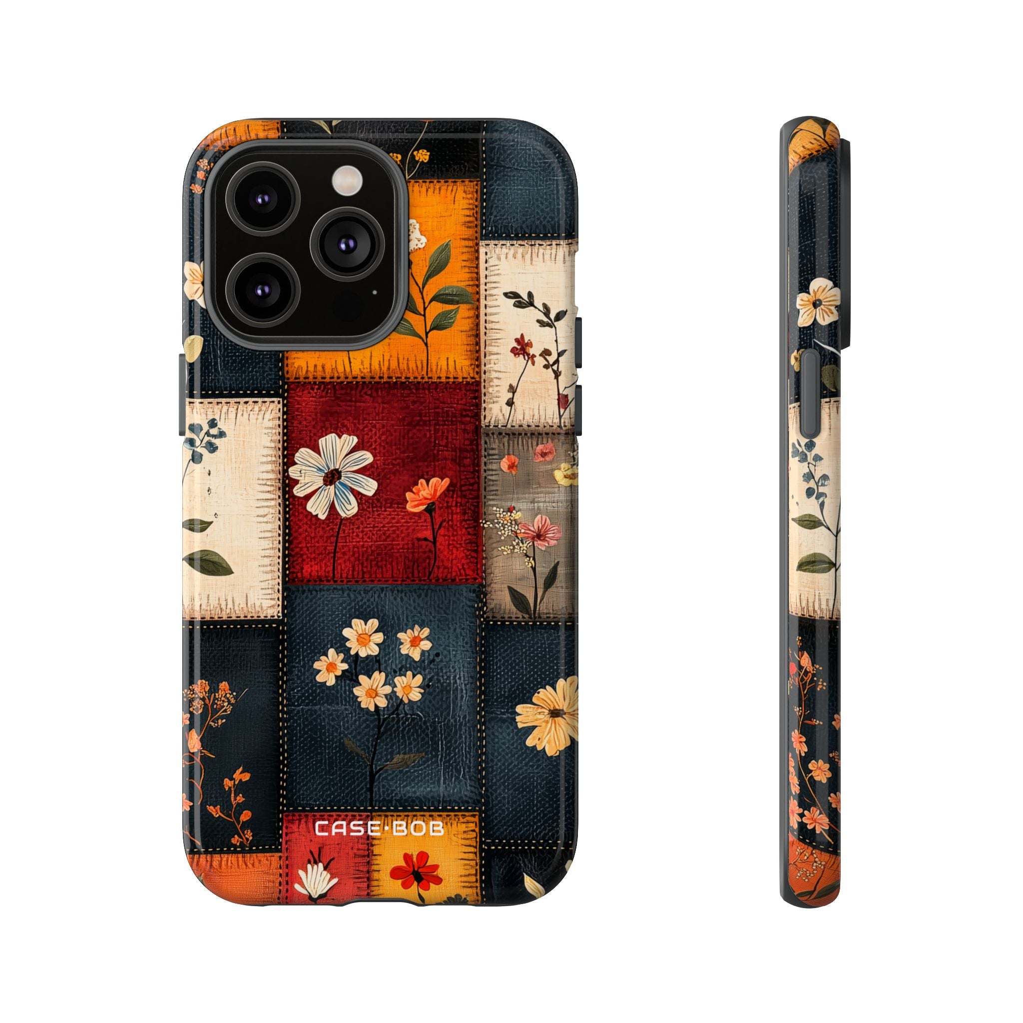 Patchwork Blooms iPhone 14 Pro Max Case - Tough