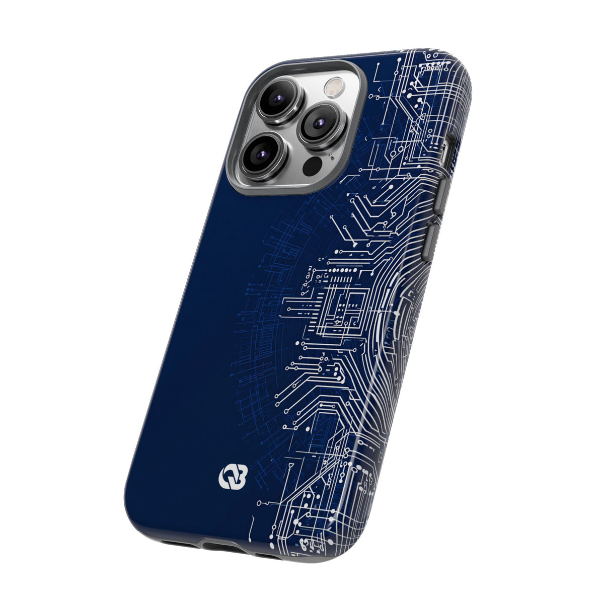 Blue Tough Phone Case for iPhone - Cobalt Circuit Logic
