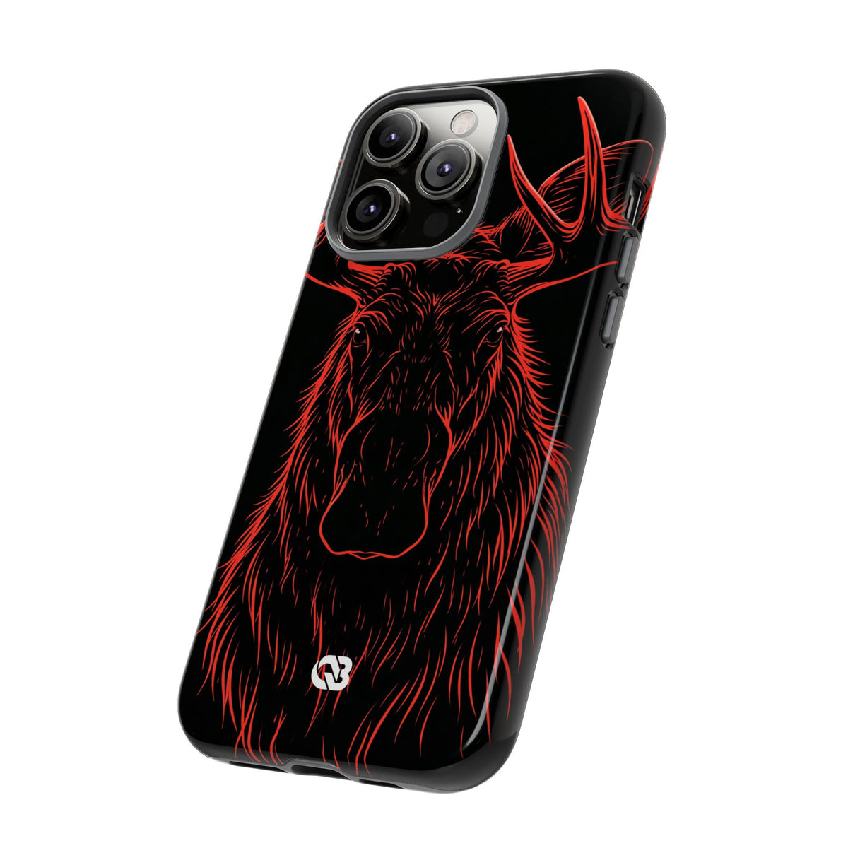 Crimson Horizon Moose · Tough Phone Case for iPhone · Black