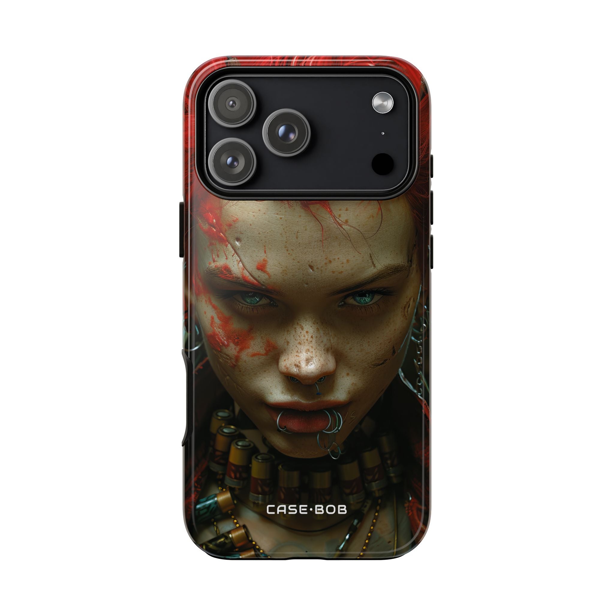 Red Spike Gaze iPhone 17 Pro Max Case - Tough - CASE•BOB