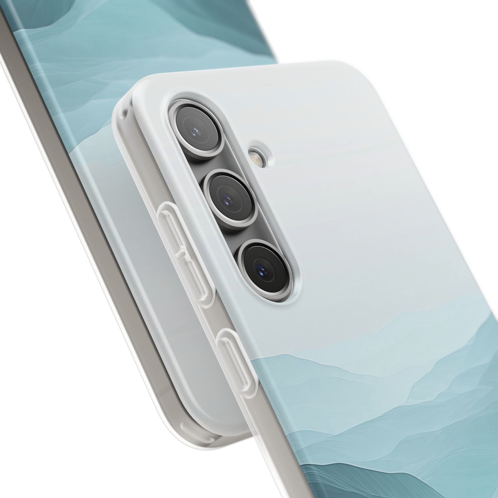 Teal Mist Mountains Samsung S24 Plus Case - Soft