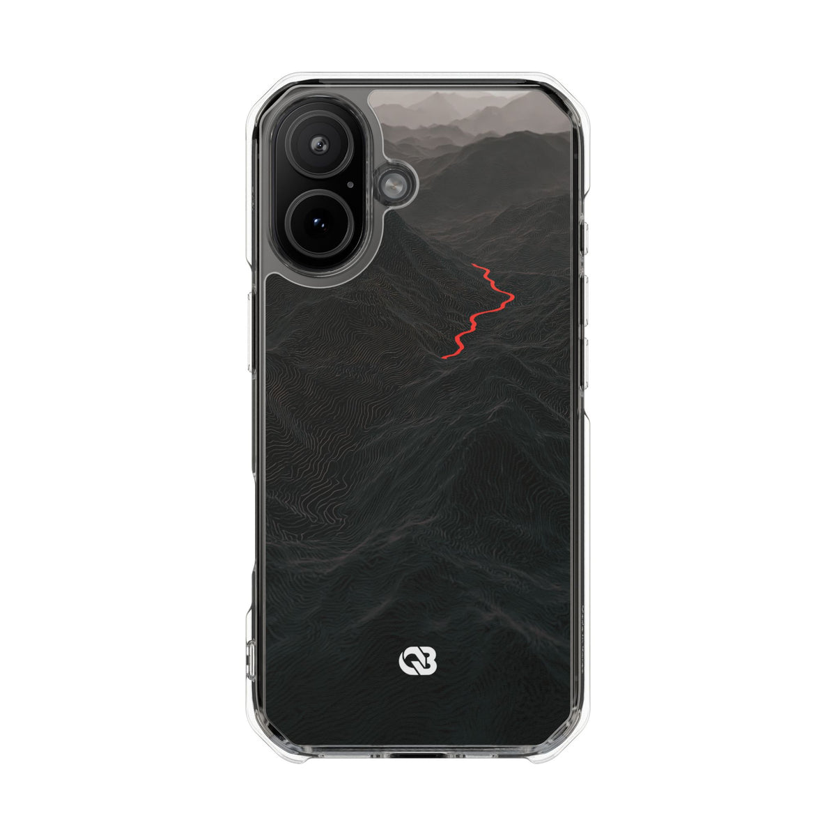 Crimson Ridge Pass · Clear Impact Magnetic Phone Case for iPhone · Black
