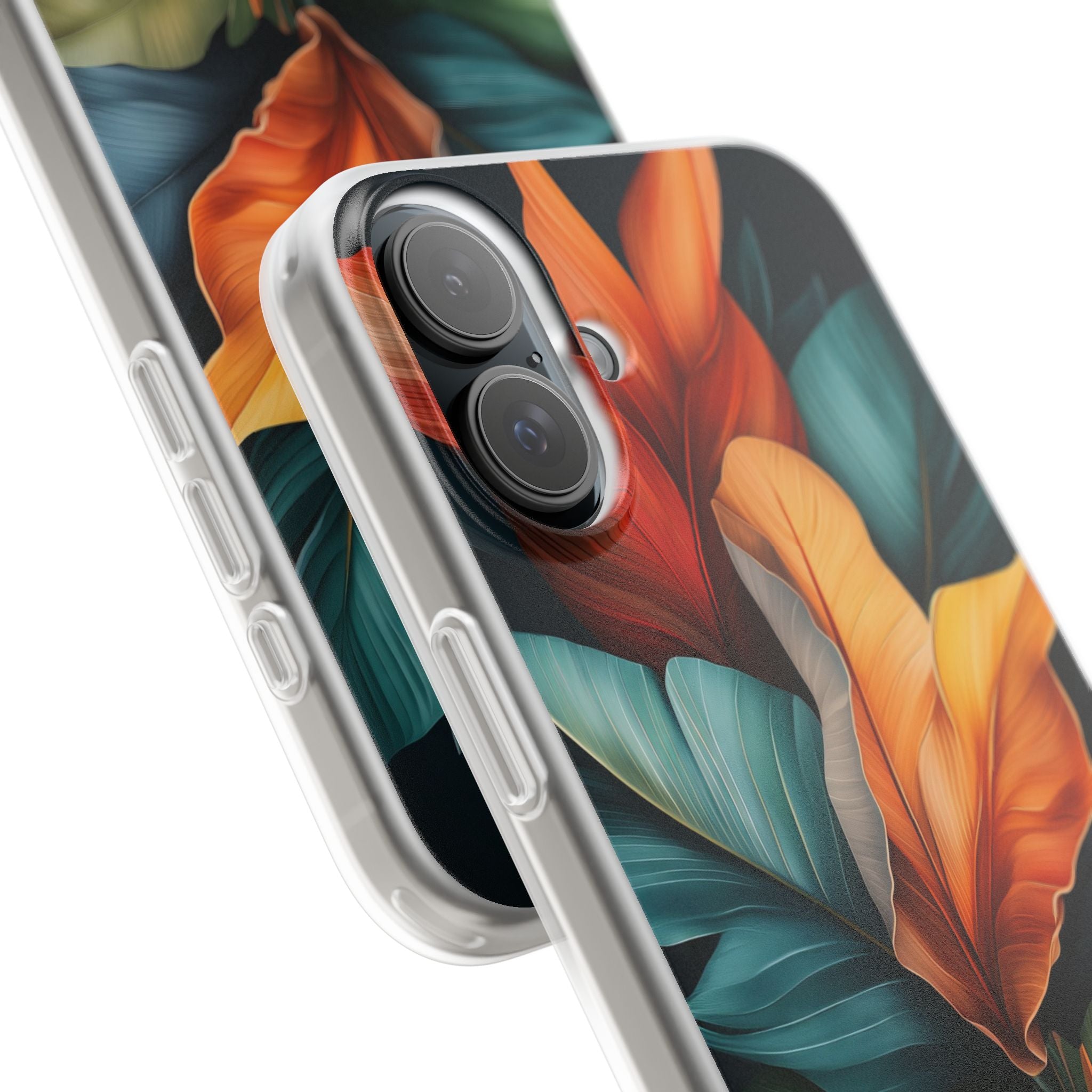 Tropical Leafburst iPhone 16 Plus Case - Soft