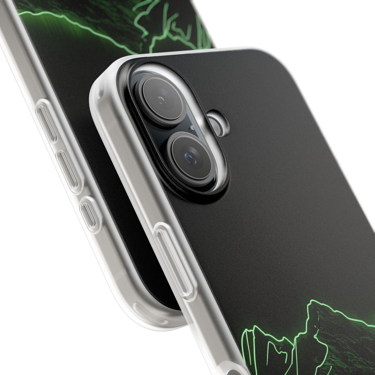 Nordic Mountain Contour · Lite Phone Case for iPhone · Black