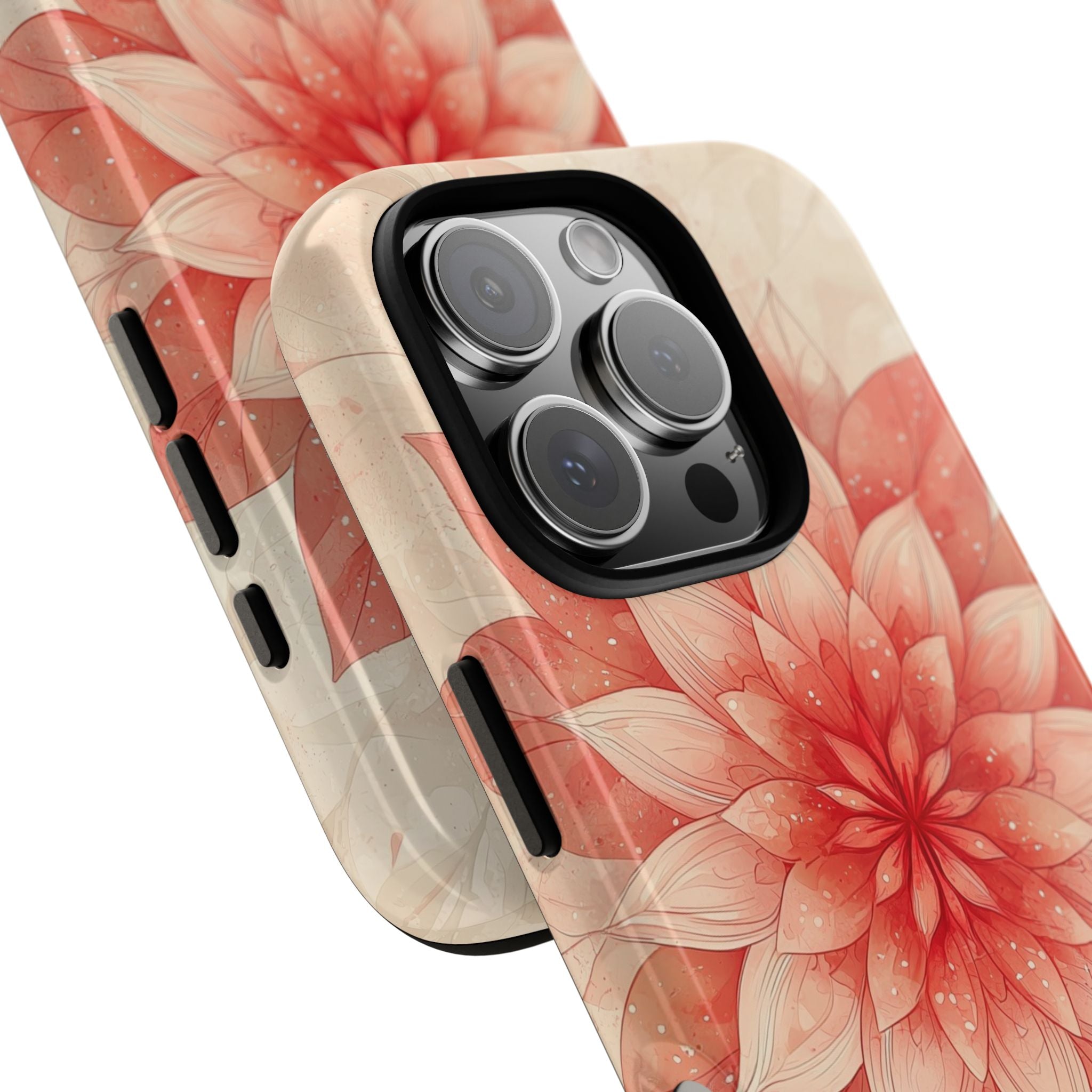 Coral Layered Bloom · Tough Handyhülle für iPhone