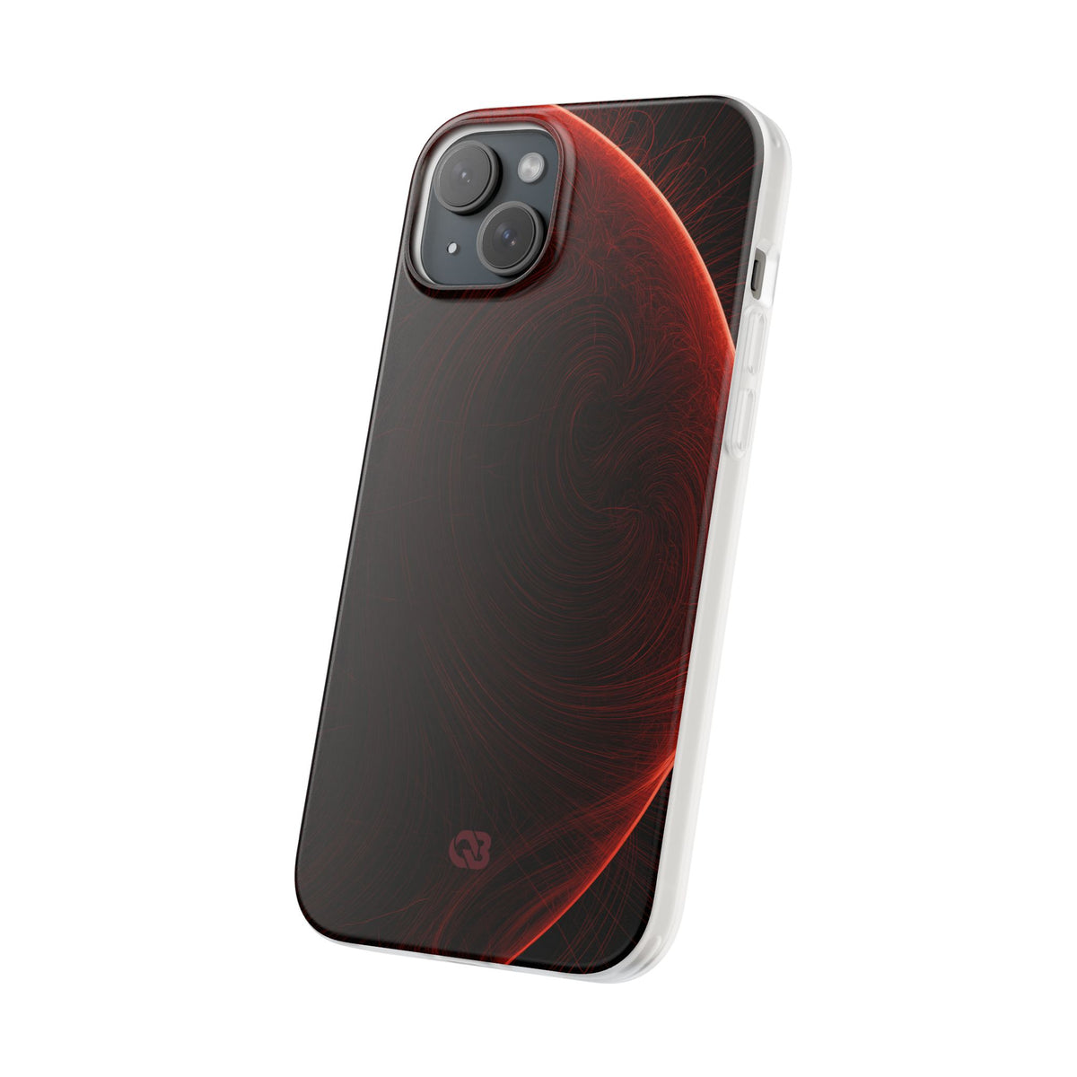 Red Lite Phone Case for iPhone - Crimson Flare Flux