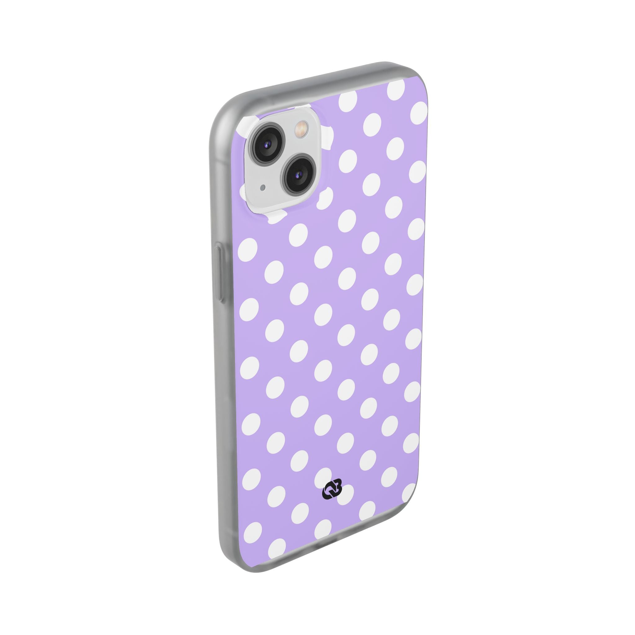 Lavender Polka Grid · Soft Phone Case for iPhone