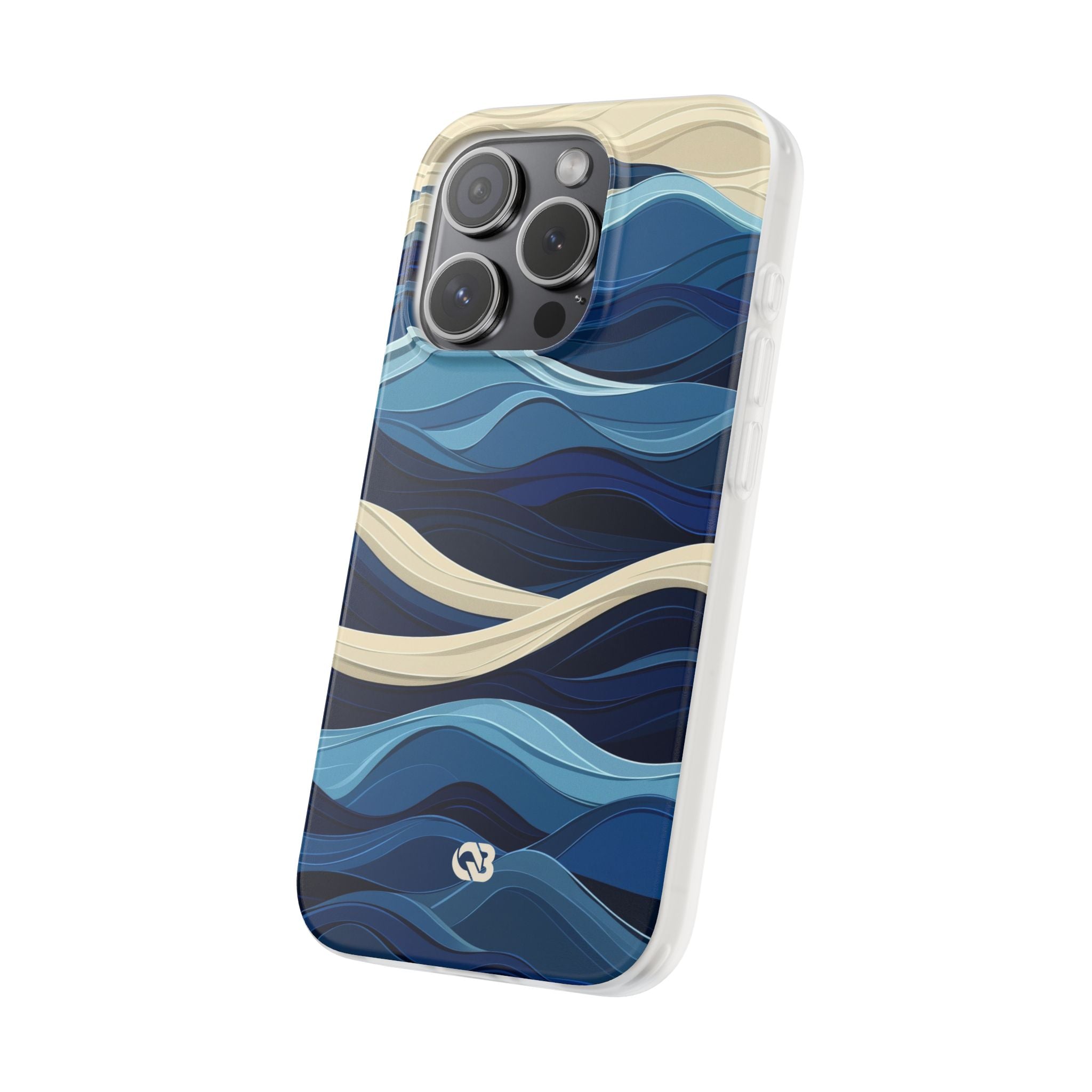 Cobalt Coast Layers · Soft Phone Case for iPhone