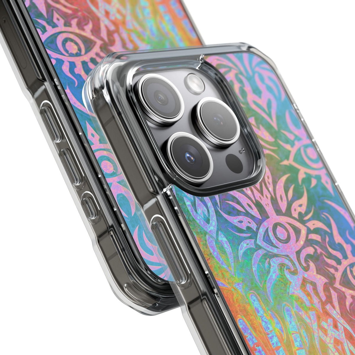 Chromatic Mystic Sigil · Clear Impact Magnetic Phone Case for iPhone · Blue