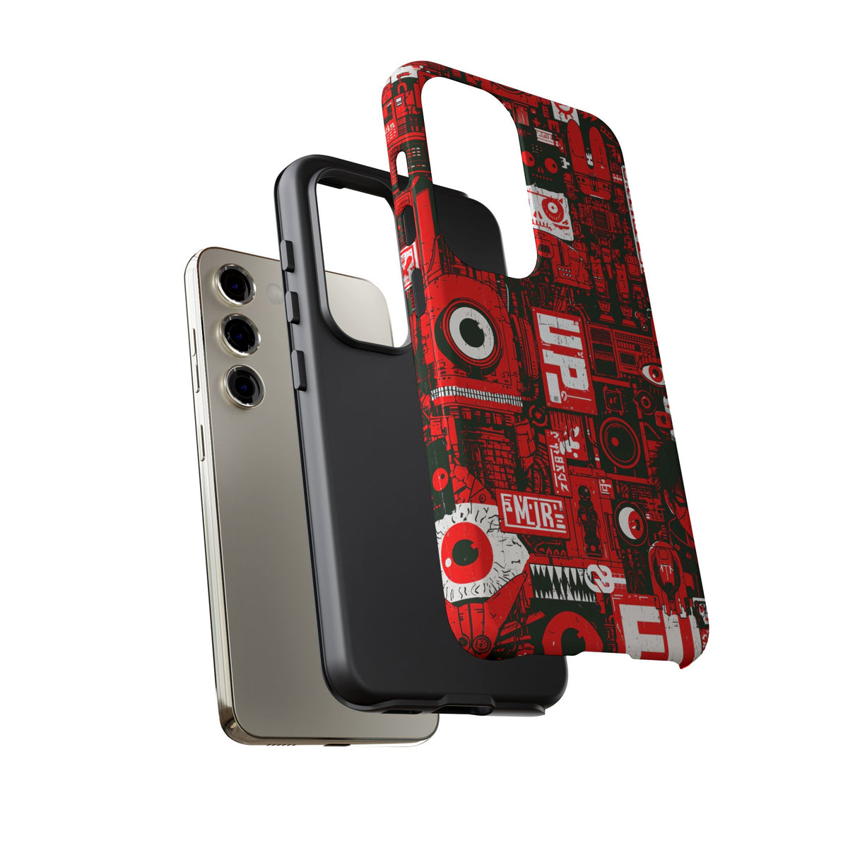 Neo Mecha Collage · Tough Phone Case for Samsung · Red