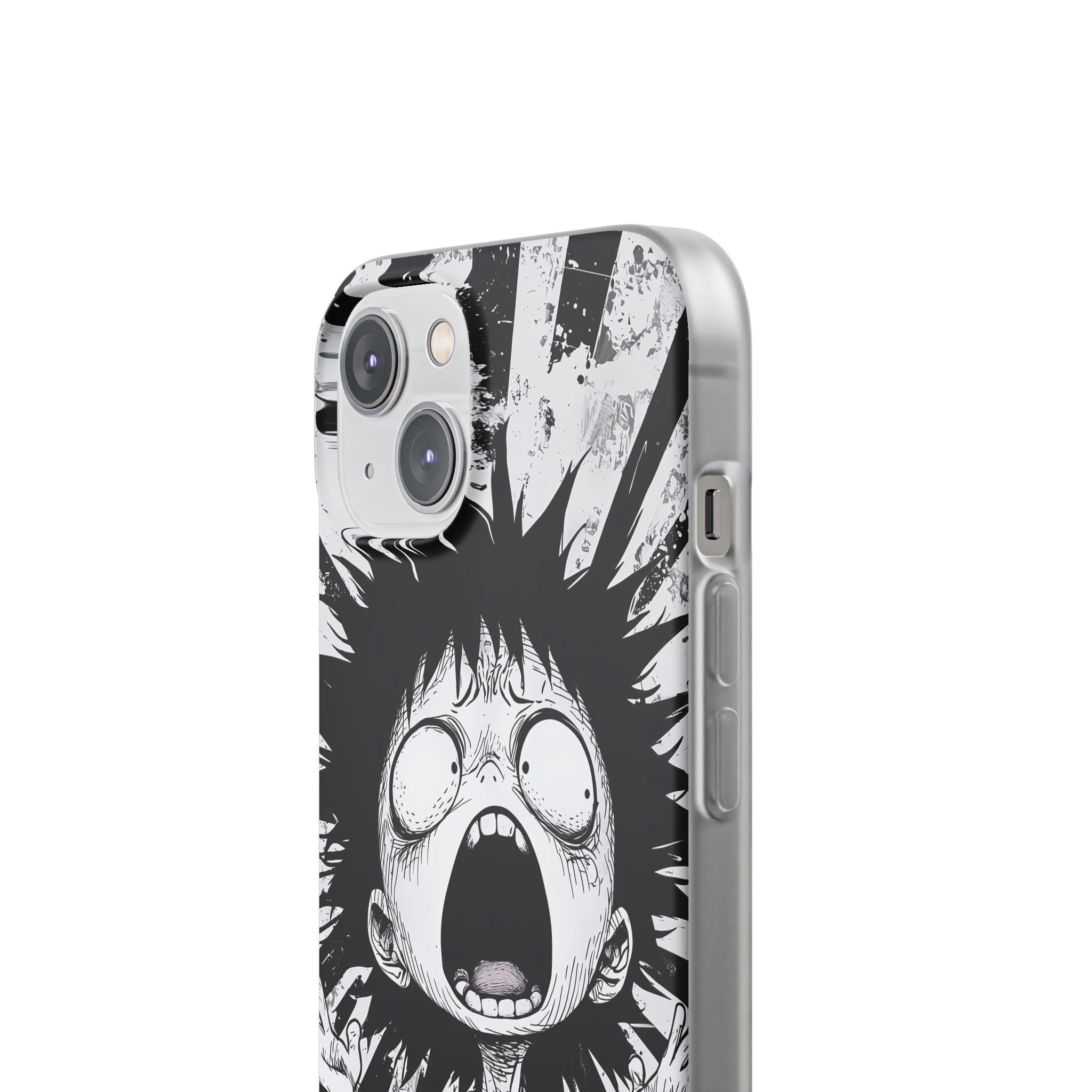 Chaotic Monochrome Scream · Soft Case na iPhone