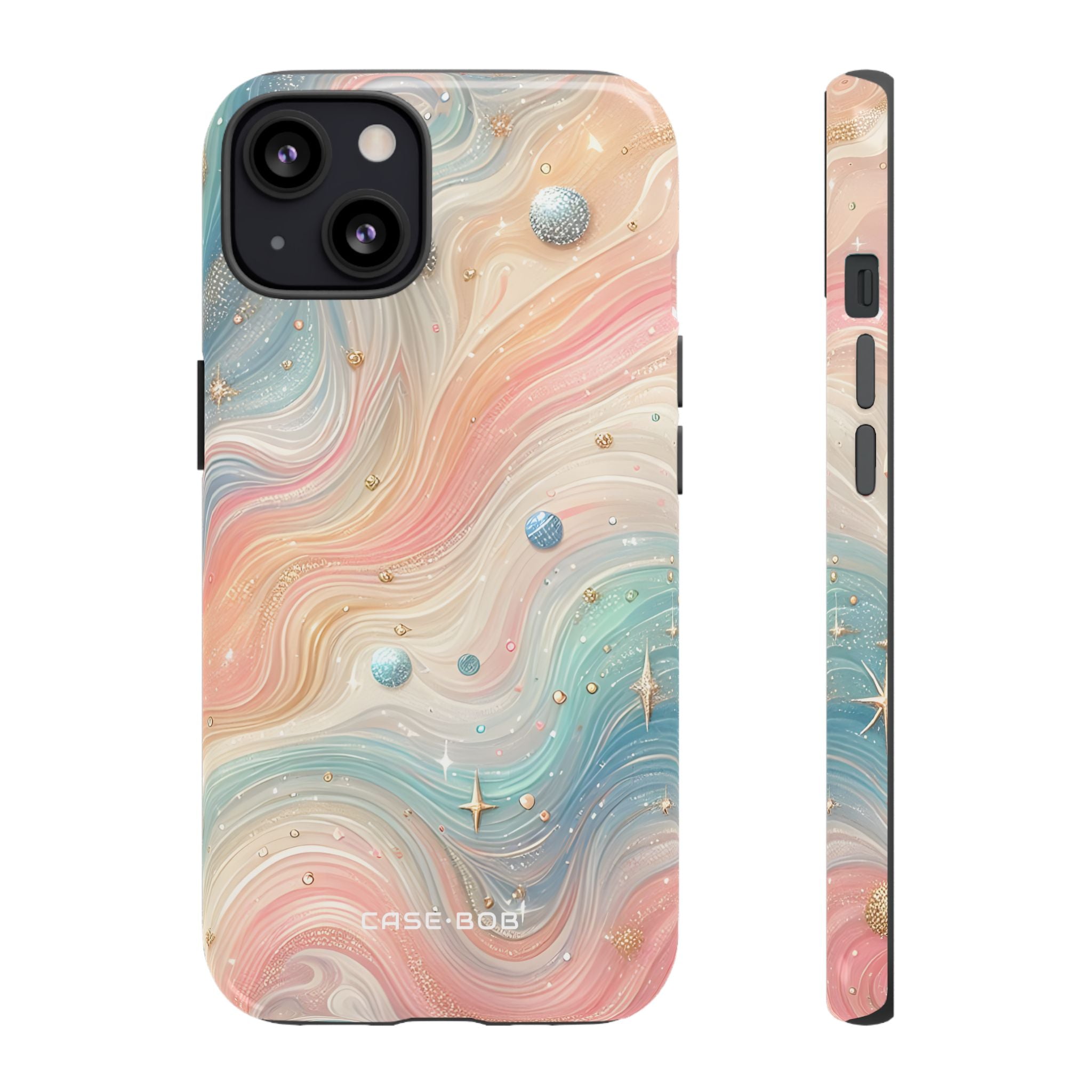 Iridescent Swirls iPhone 13 Case - Tough