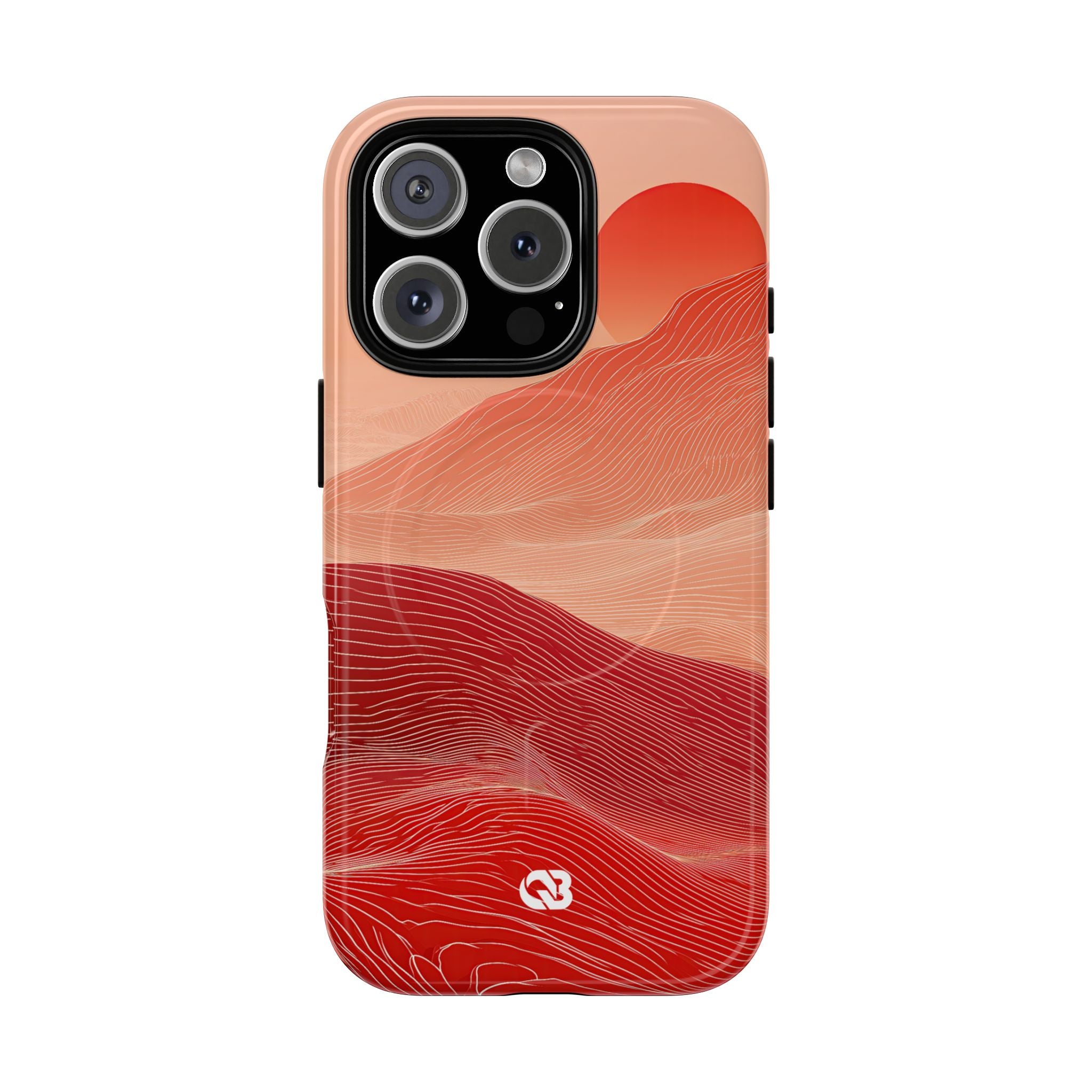 Red Tough 2.0 Magsafe Phone Case for iPhone - Crimson Ridge Lines