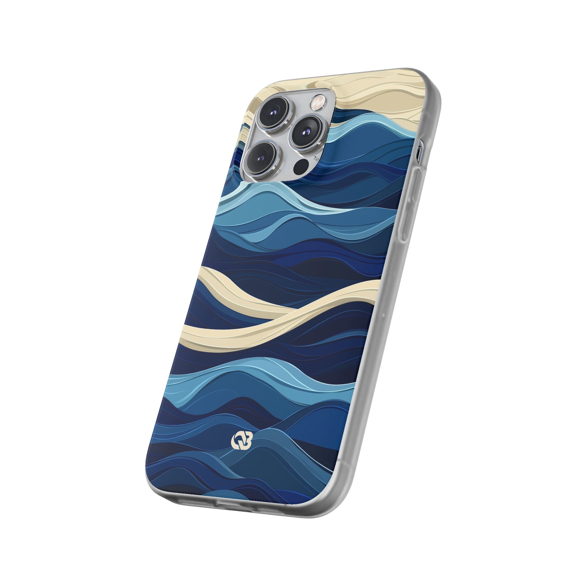 Cobalt Coast Layers · Soft Phone Case for iPhone