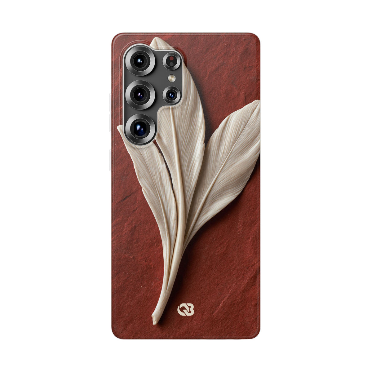 Carved Ivory Plume · Lite Phone Case for Samsung · Red