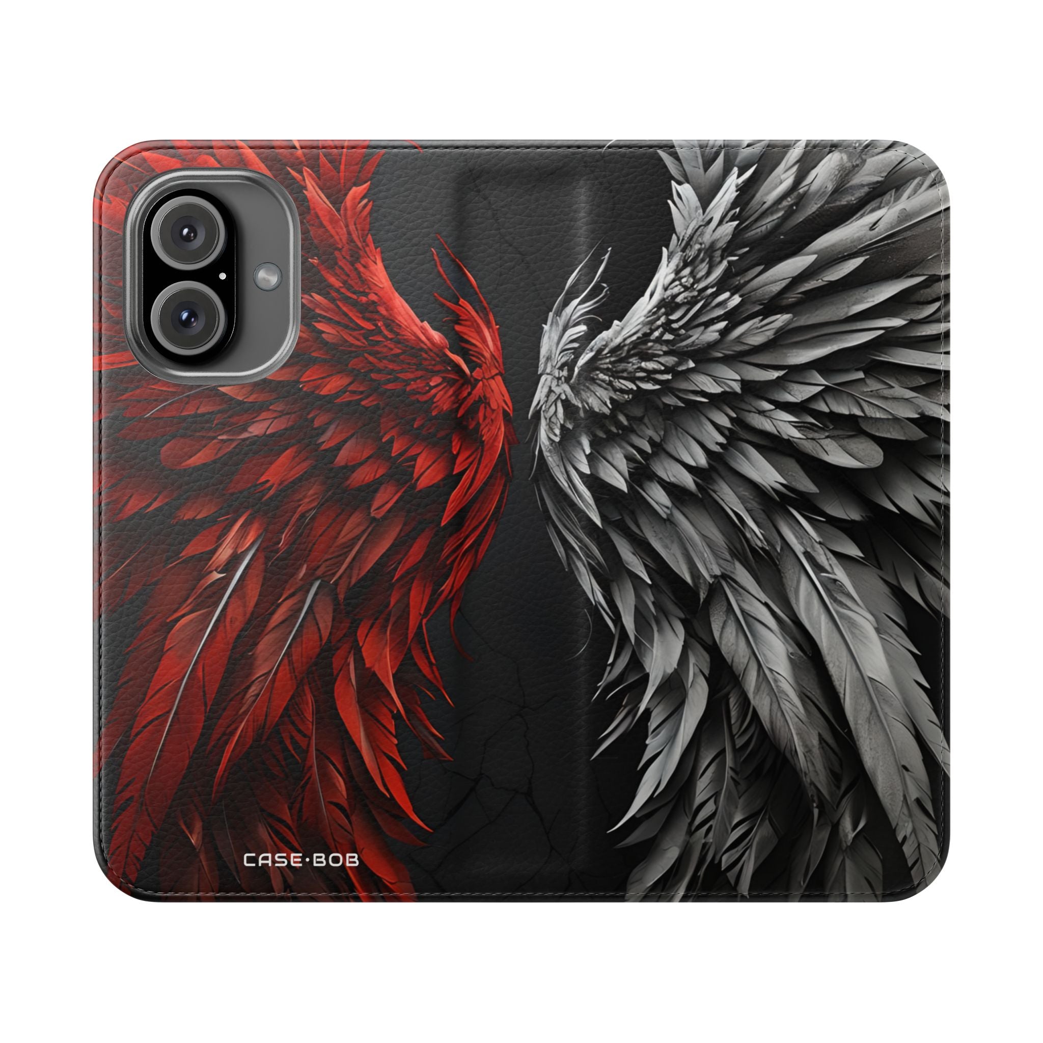 Crimson Silver Wings - iPhone 16 Case - Wallet
