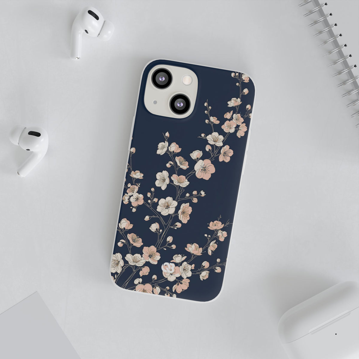 Midnight Plum Blossom · Lite Phone Case for iPhone · Blue