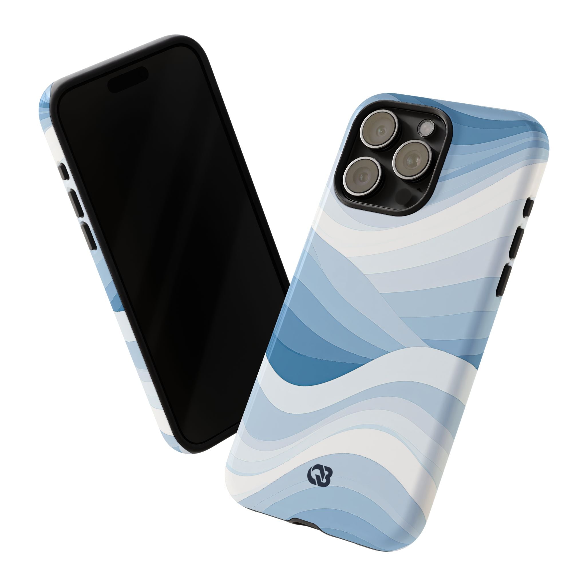 Blue Tough Phone Case for iPhone - Glacial Indigo Flow