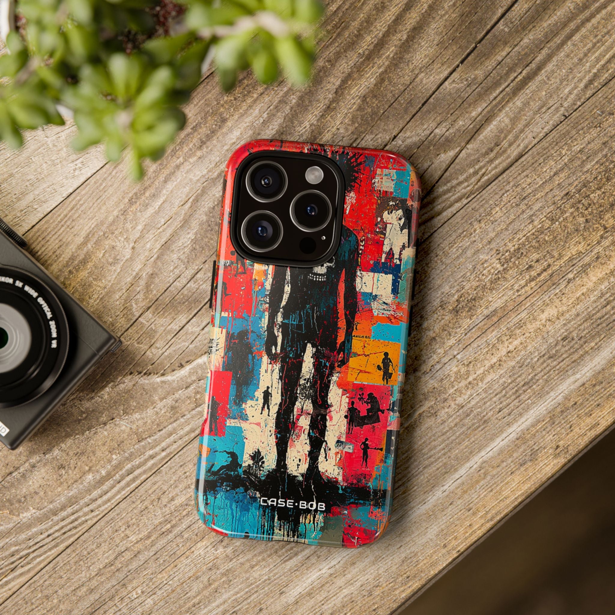 Spiky Skull Silhouette iPhone 16 Pro Case - Tough