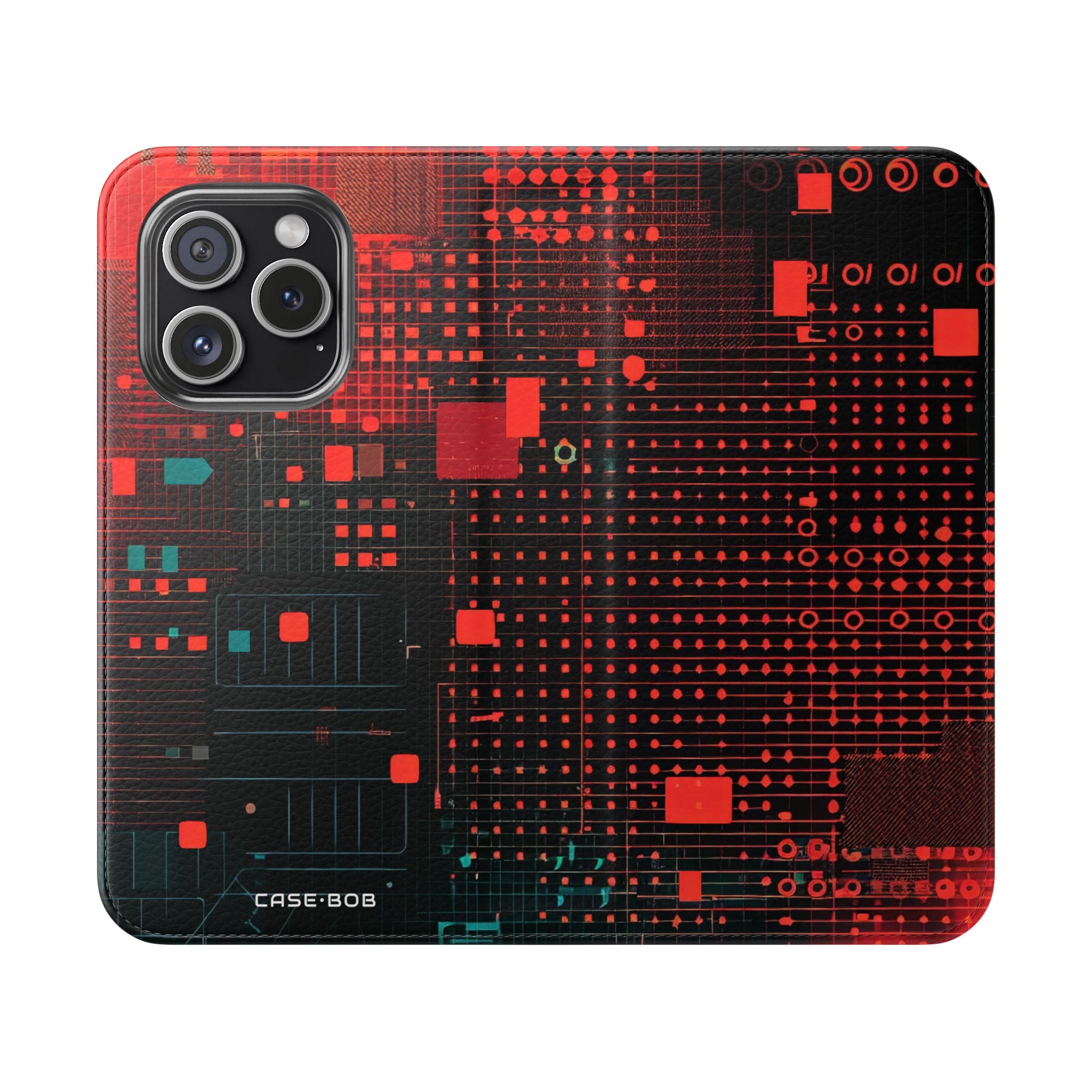 Crimson Circuit - iPhone 15 Pro Case - Wallet