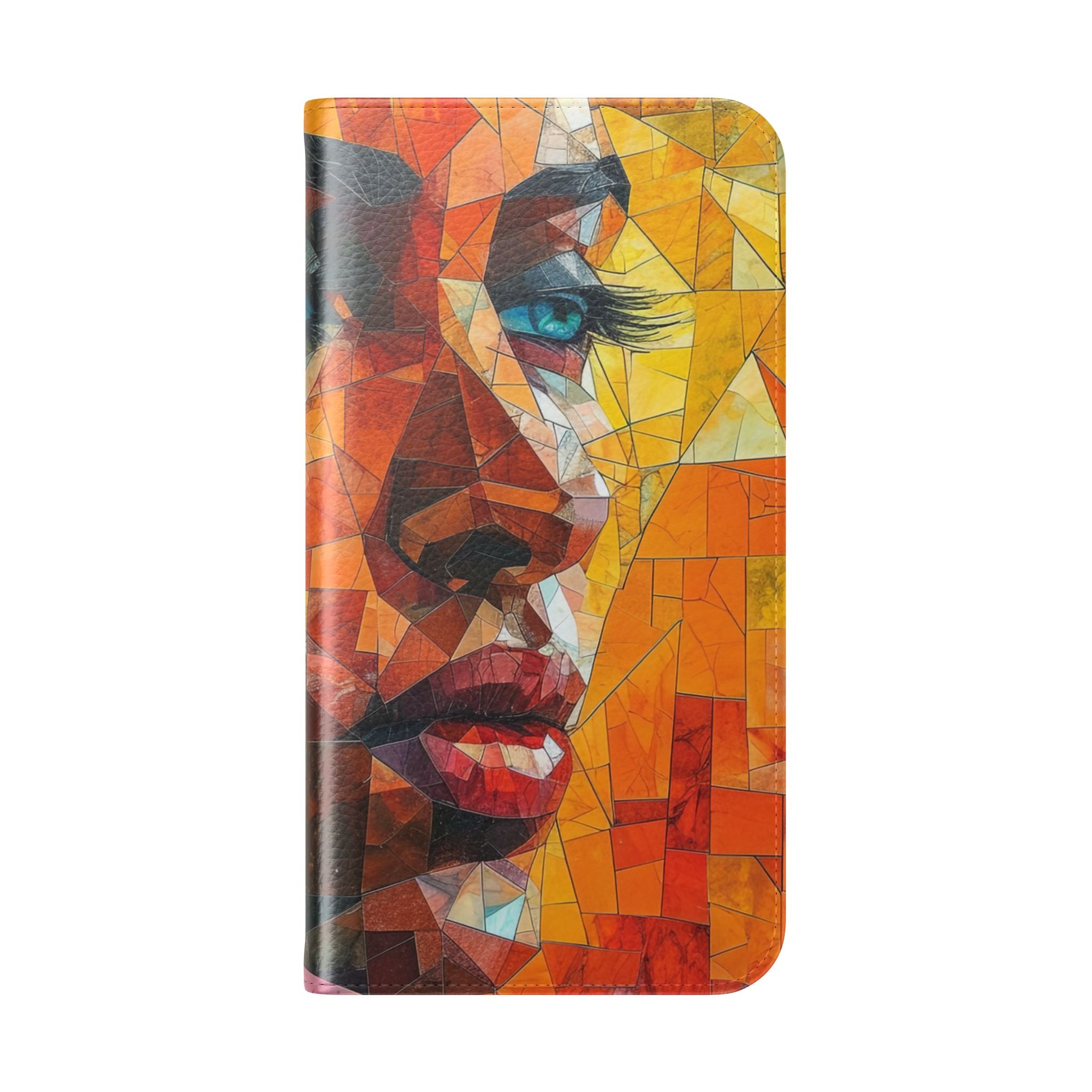 Mosaic Gaze Blue - iPhone 15 Pro Max Case - Wallet