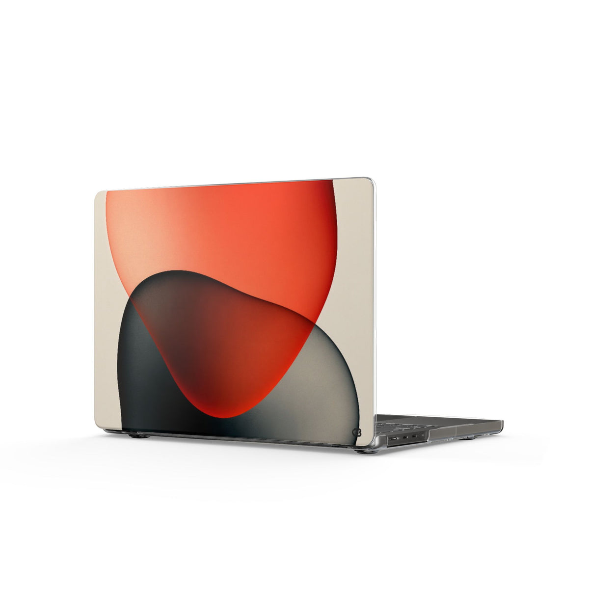 Translucent Crimson Form · Clear Hard Case for MacBook · Red