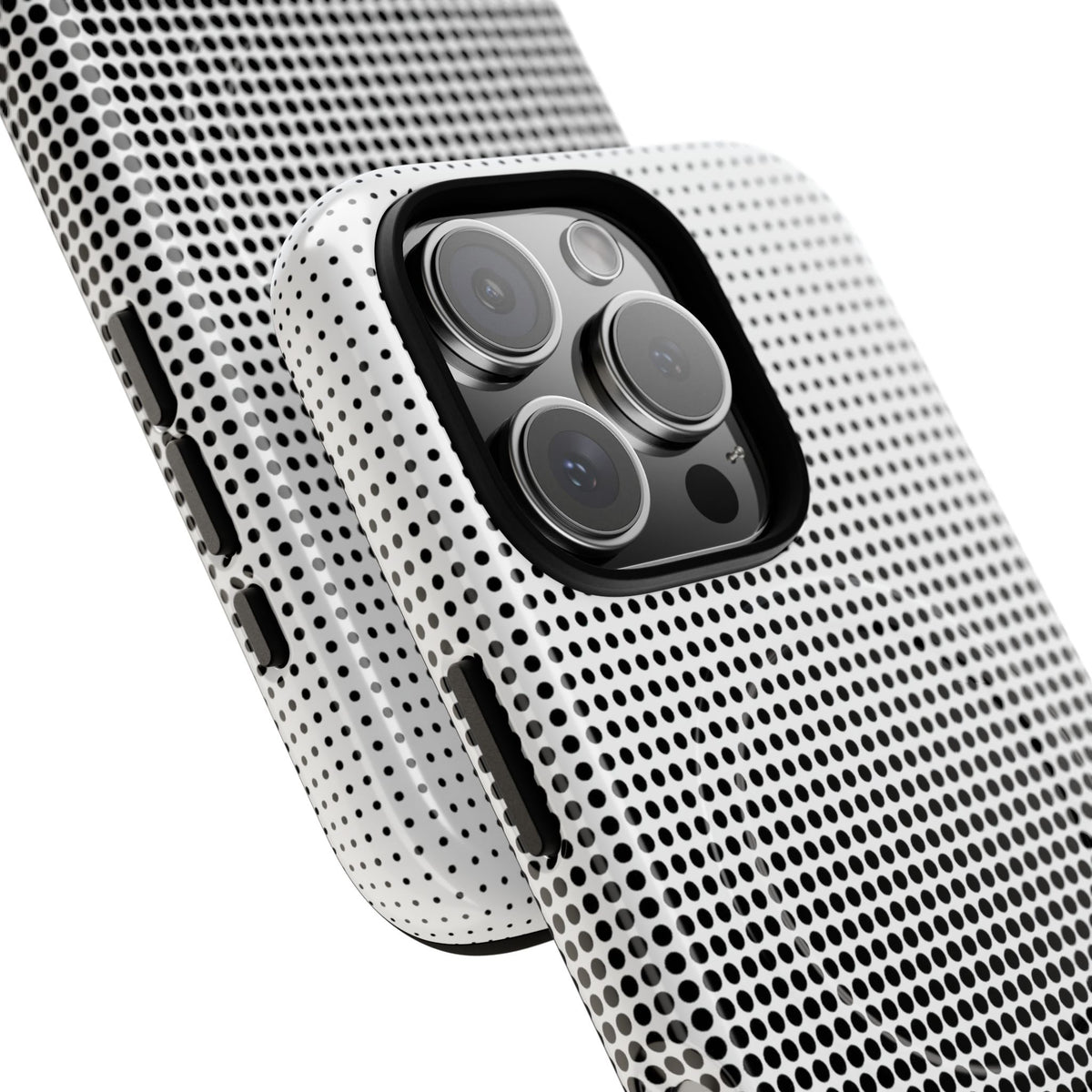 Black Tough 2.0 Magsafe Phone Case for iPhone - Obsidian Halftone Flux