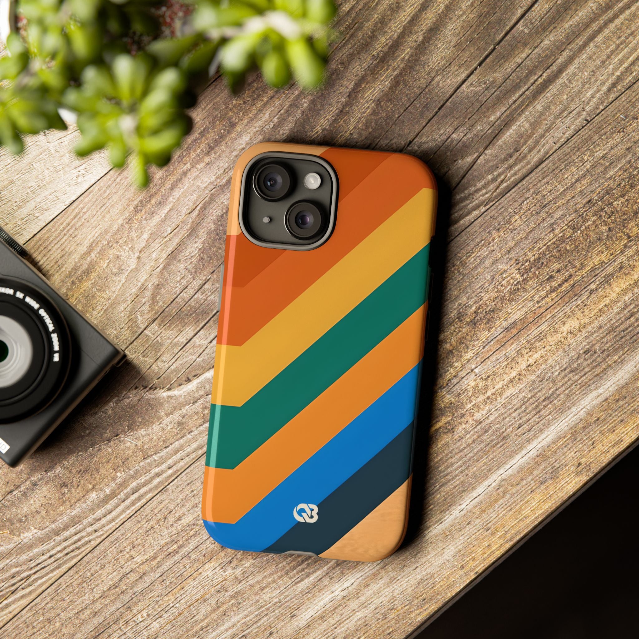 Retro Ridge Lines · Tough Hoesje voor iPhone