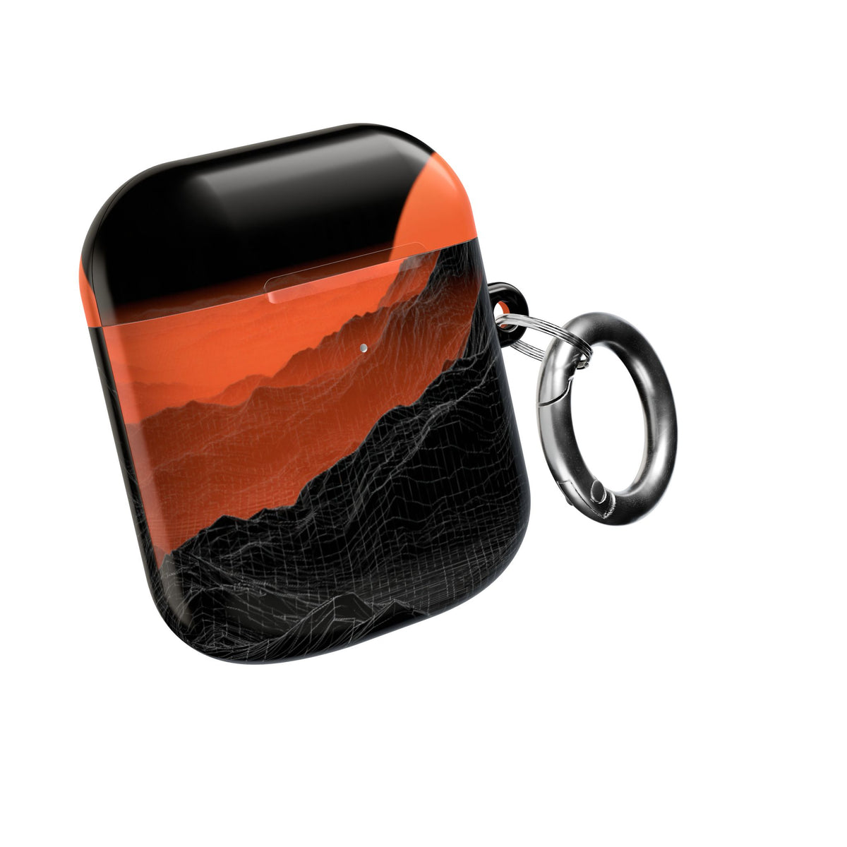 Solar Ridge Mesh · Hard Case for AirPods & AirPods Pro · Black