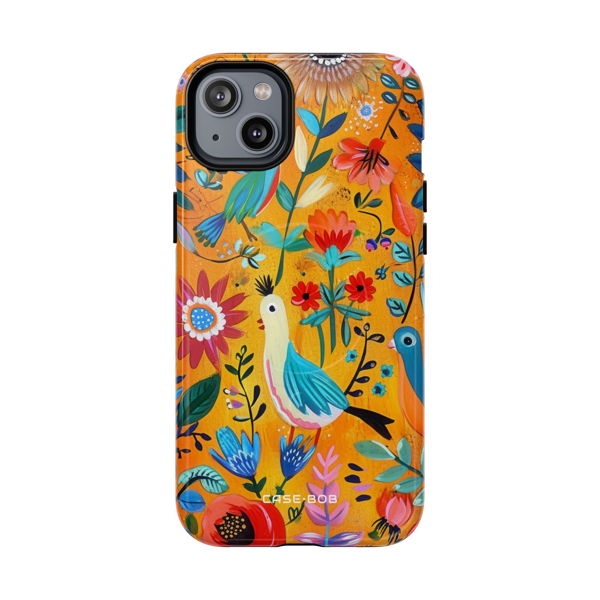 Bunte Vögel Blühen iPhone 14 Plus Case - Tough+
