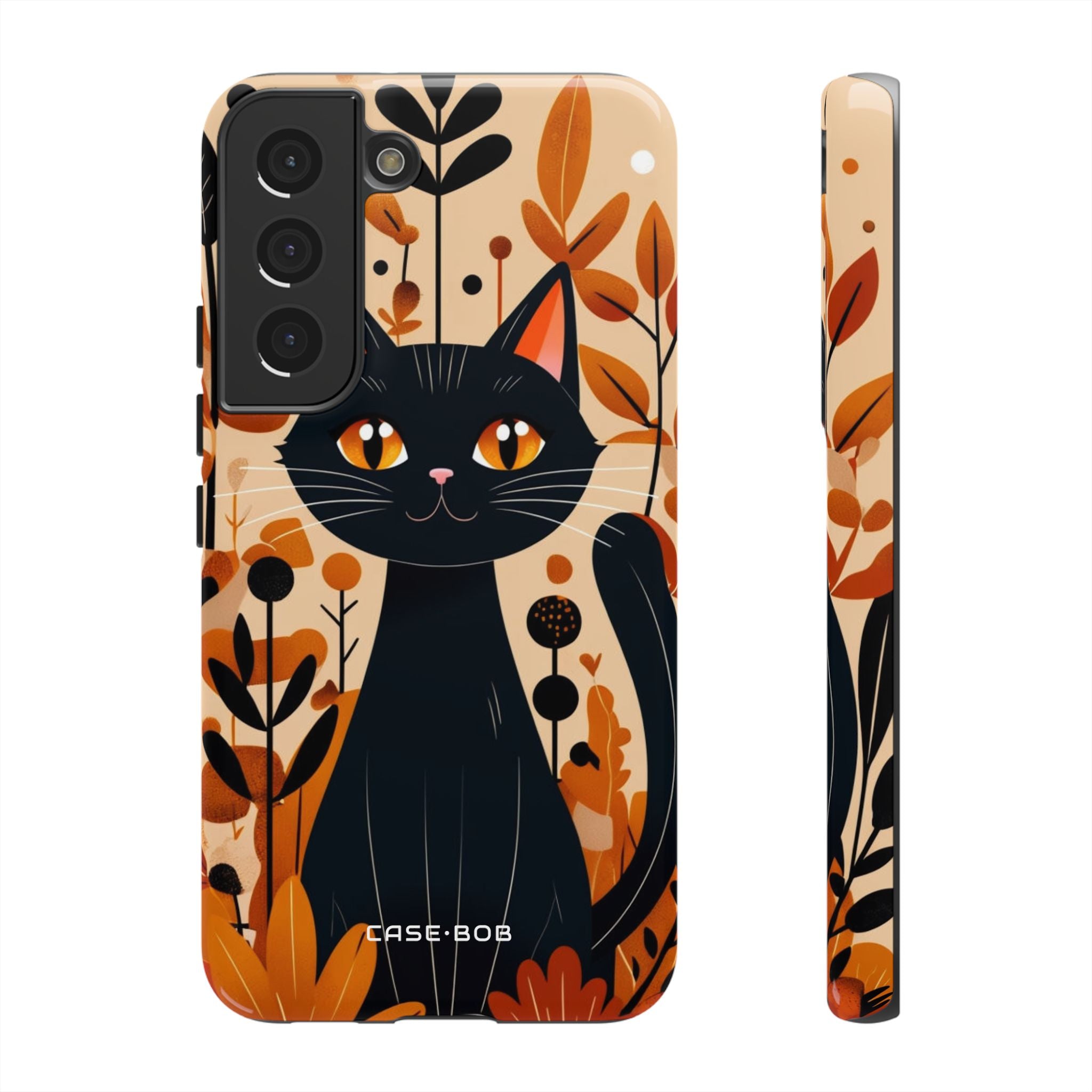 Black Cat Glow Samsung S22 Case - Tough