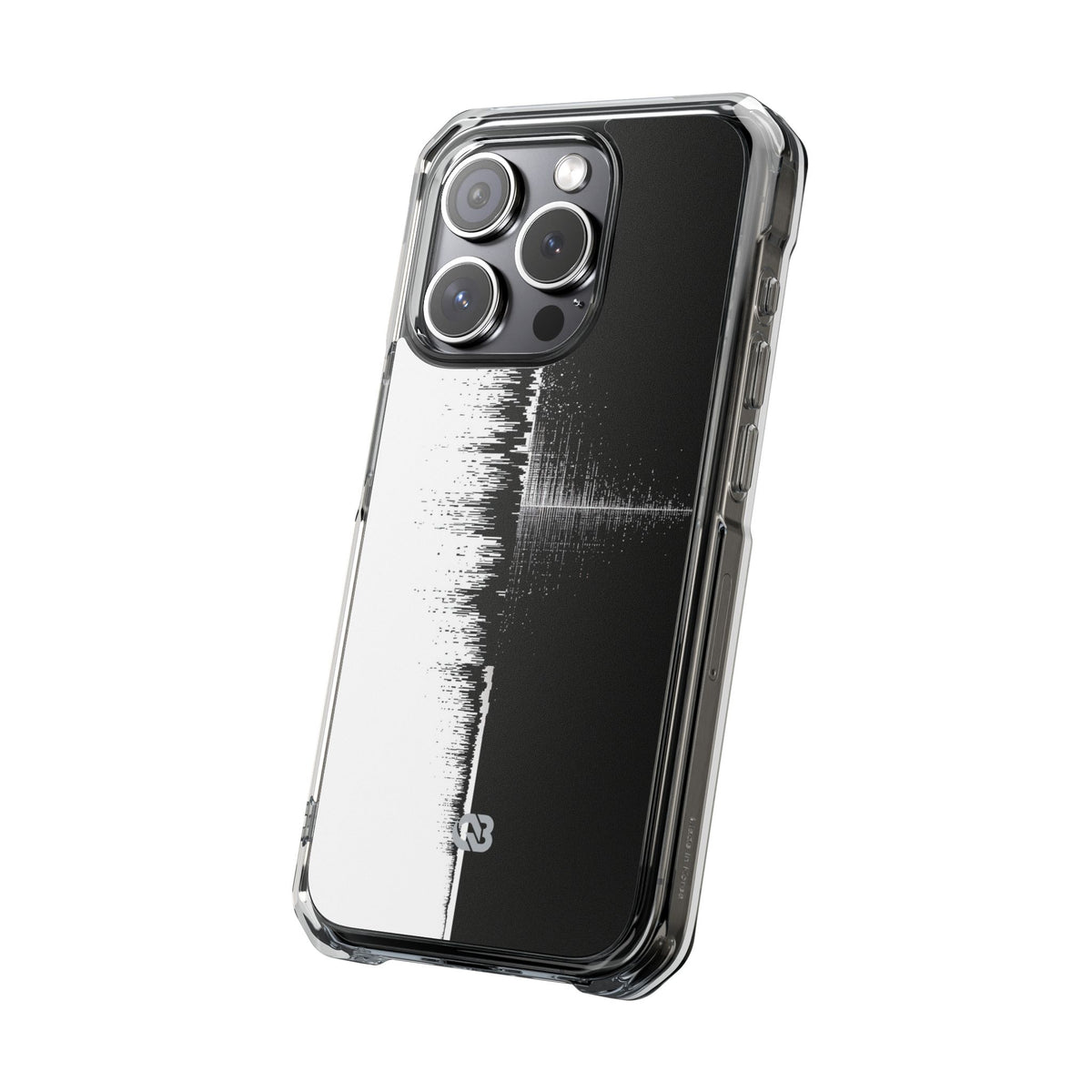 Black Impact MagSafe Phone Case for iPhone - Static Signal Split