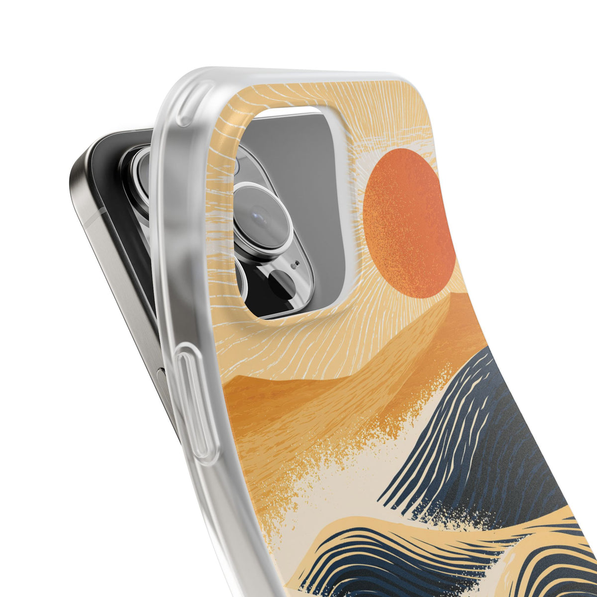 Blue Lite Phone Case for iPhone - Kyoto Cresting Tide