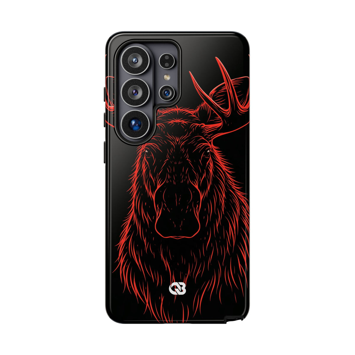 Crimson Horizon Moose · Tough Phone Case for Samsung · Black