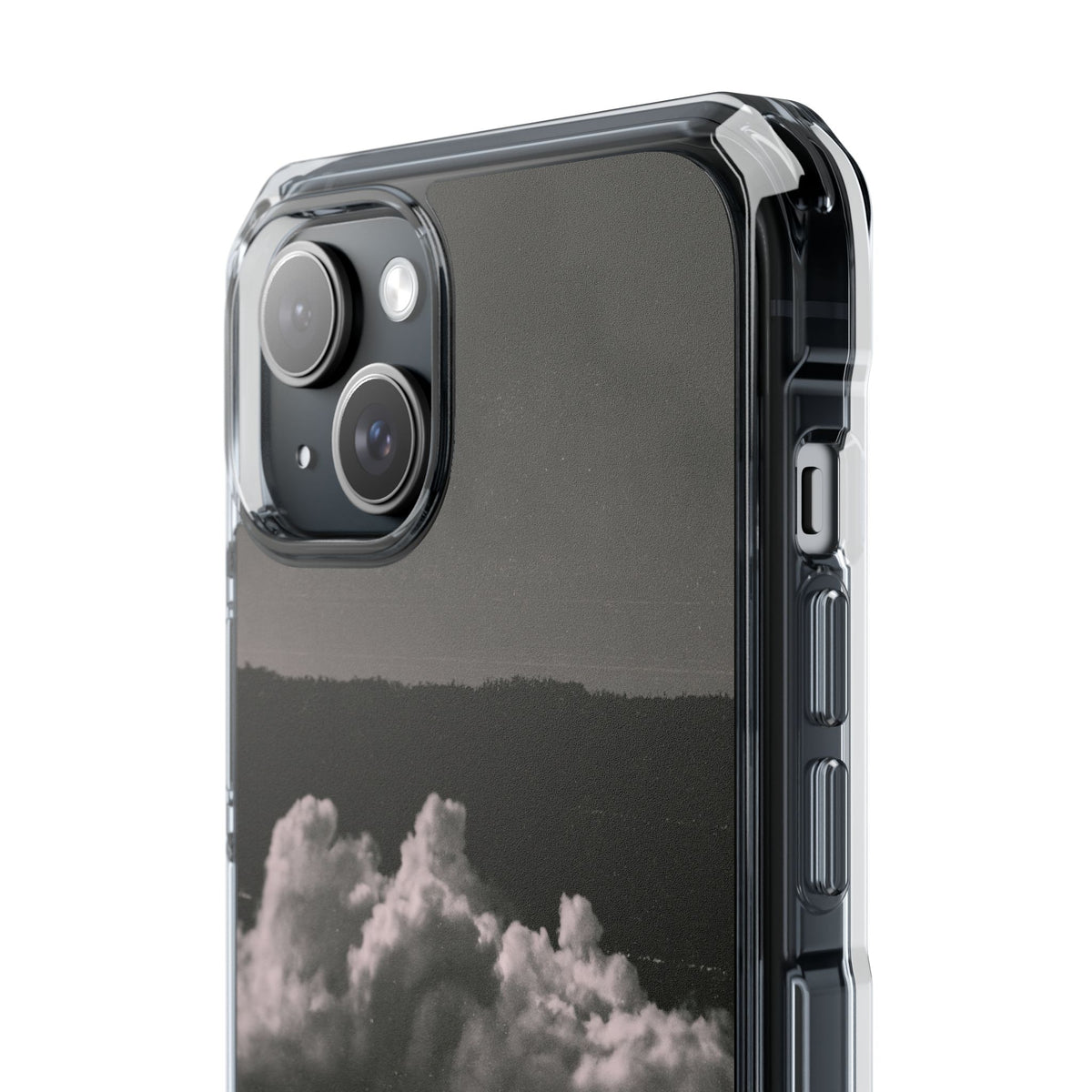 Crimson Horizon · Clear Impact Magnetic Phone Case for iPhone · Black