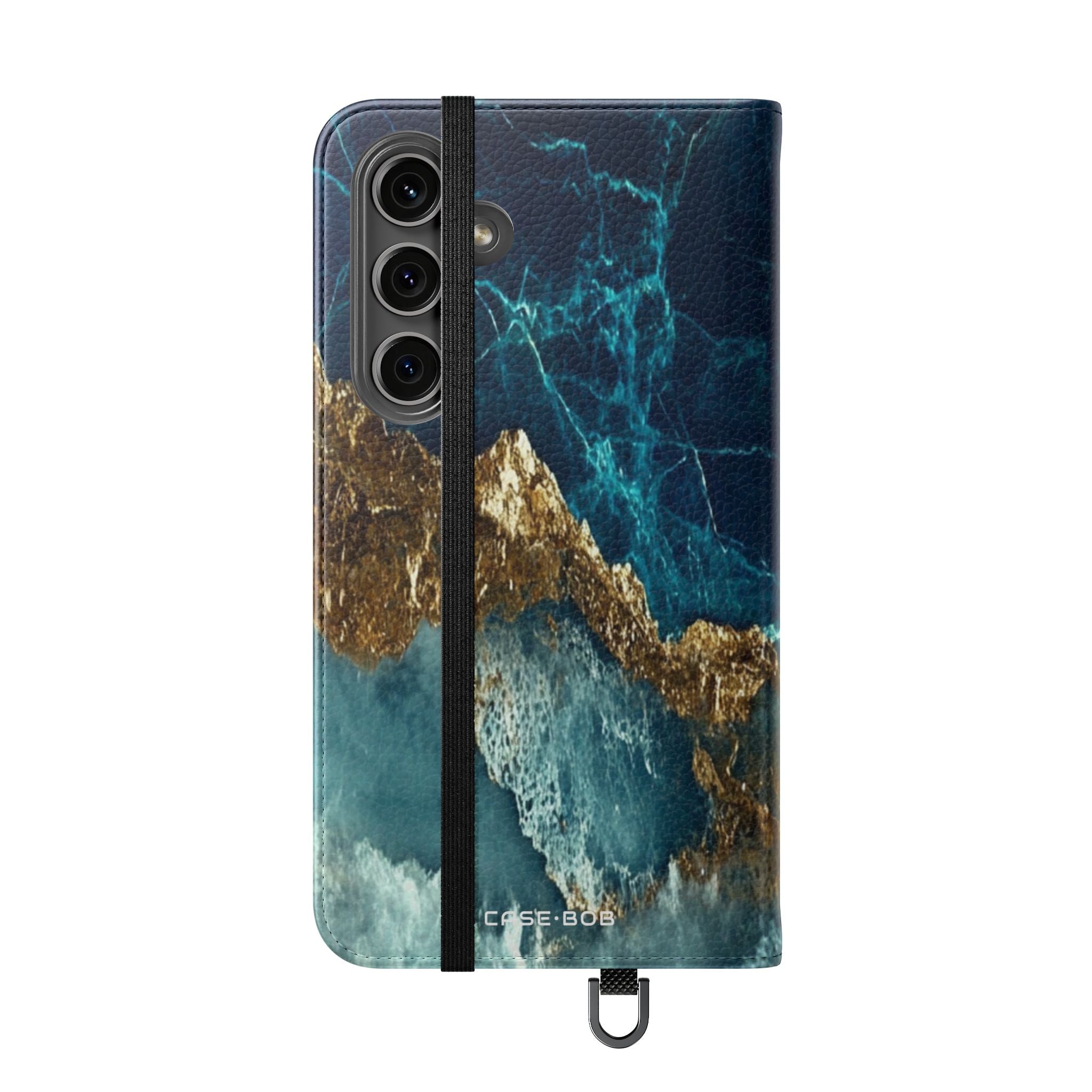 Golden Fracture Teal - Samsung S24 Plus Case - Wallet