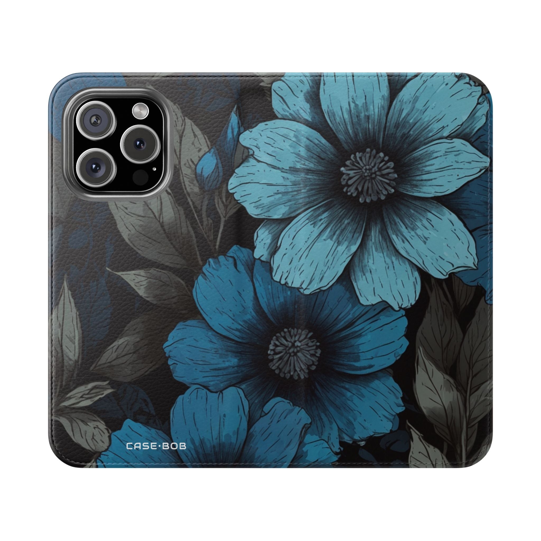 Blue Petal Bloom - iPhone 16 Pro Case - Wallet