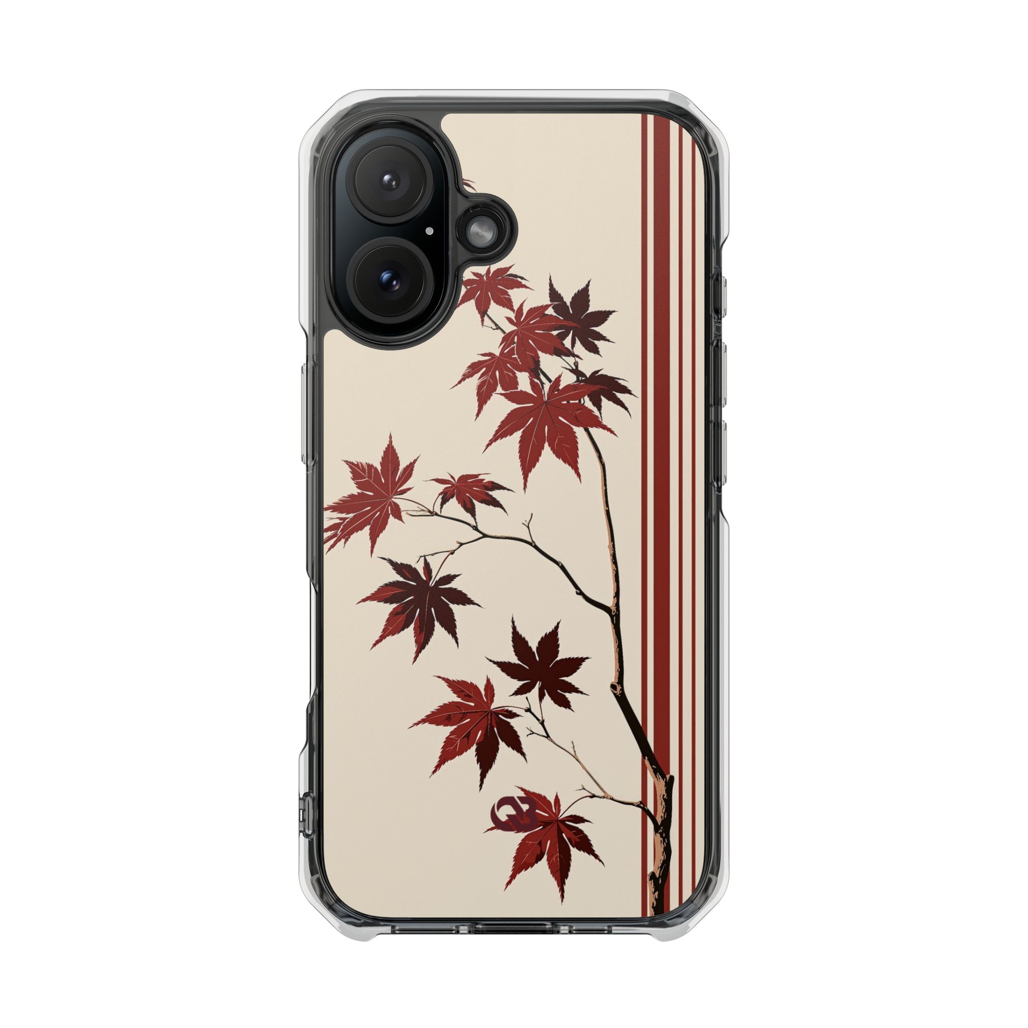 Red Impact MagSafe Phone Case for iPhone - Crimson Momiji Stripe
