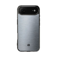 Silver Impact MagSafe Phone Case for iPhone - Satin Chrome Grain