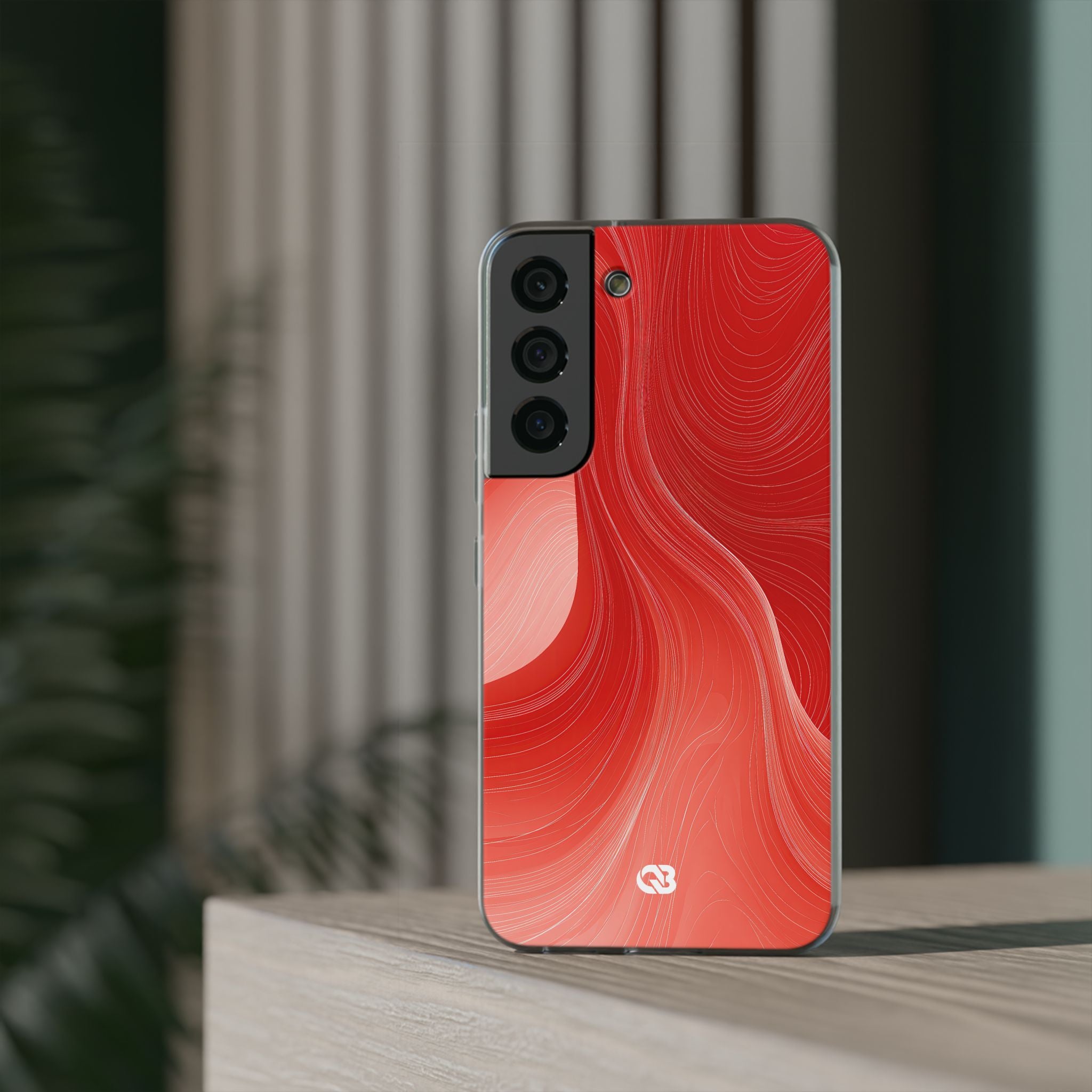 Red Lite Phone Case for Samsung - Crimson Silk Strands