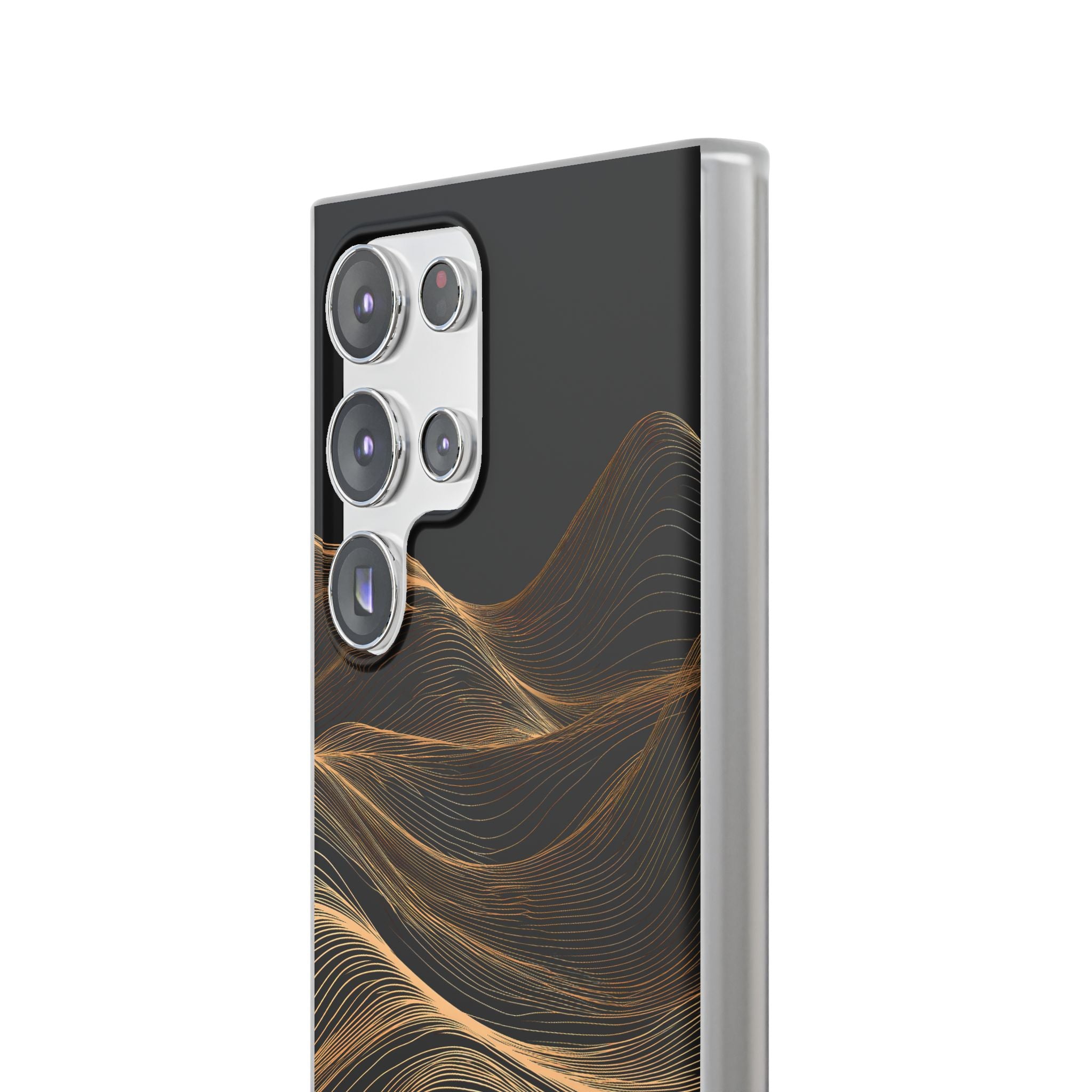 Black Lite Phone Case for Samsung - Copper Topo Ridge