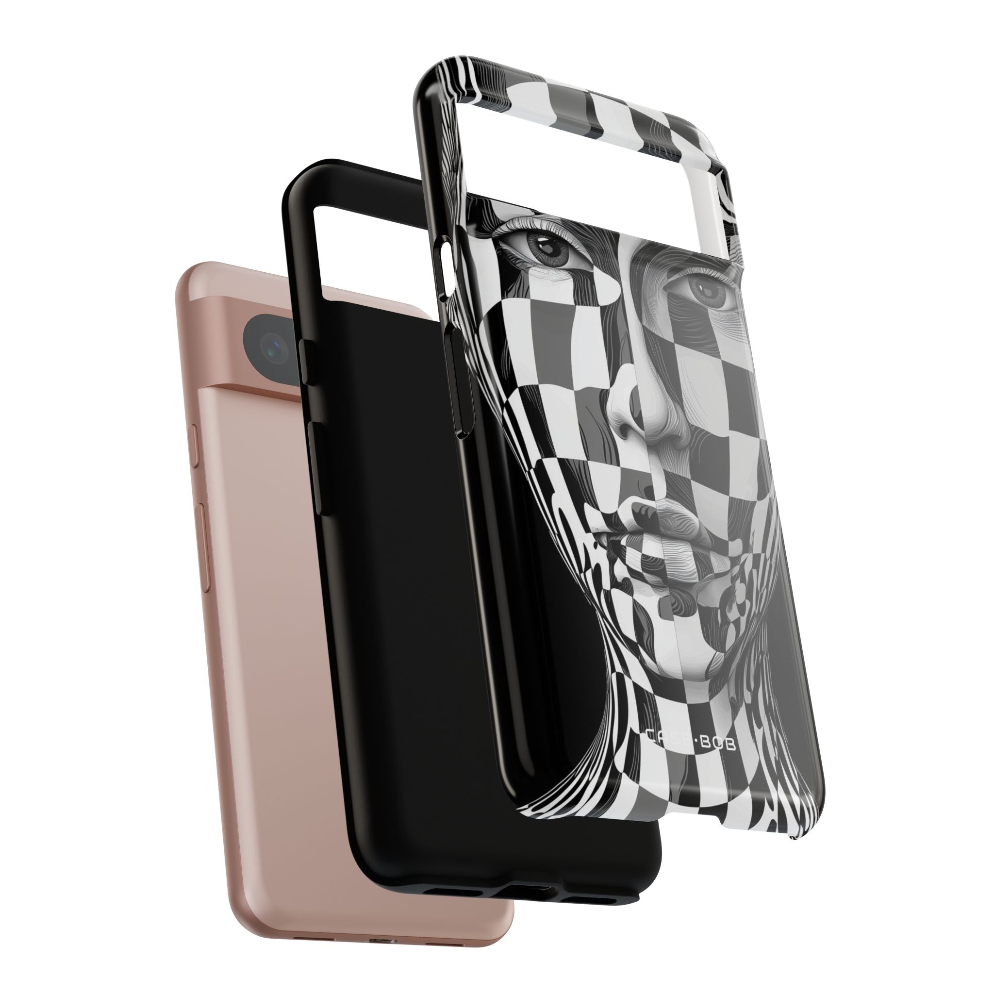 Checkered Face Google Pixel 8 Case - Tough